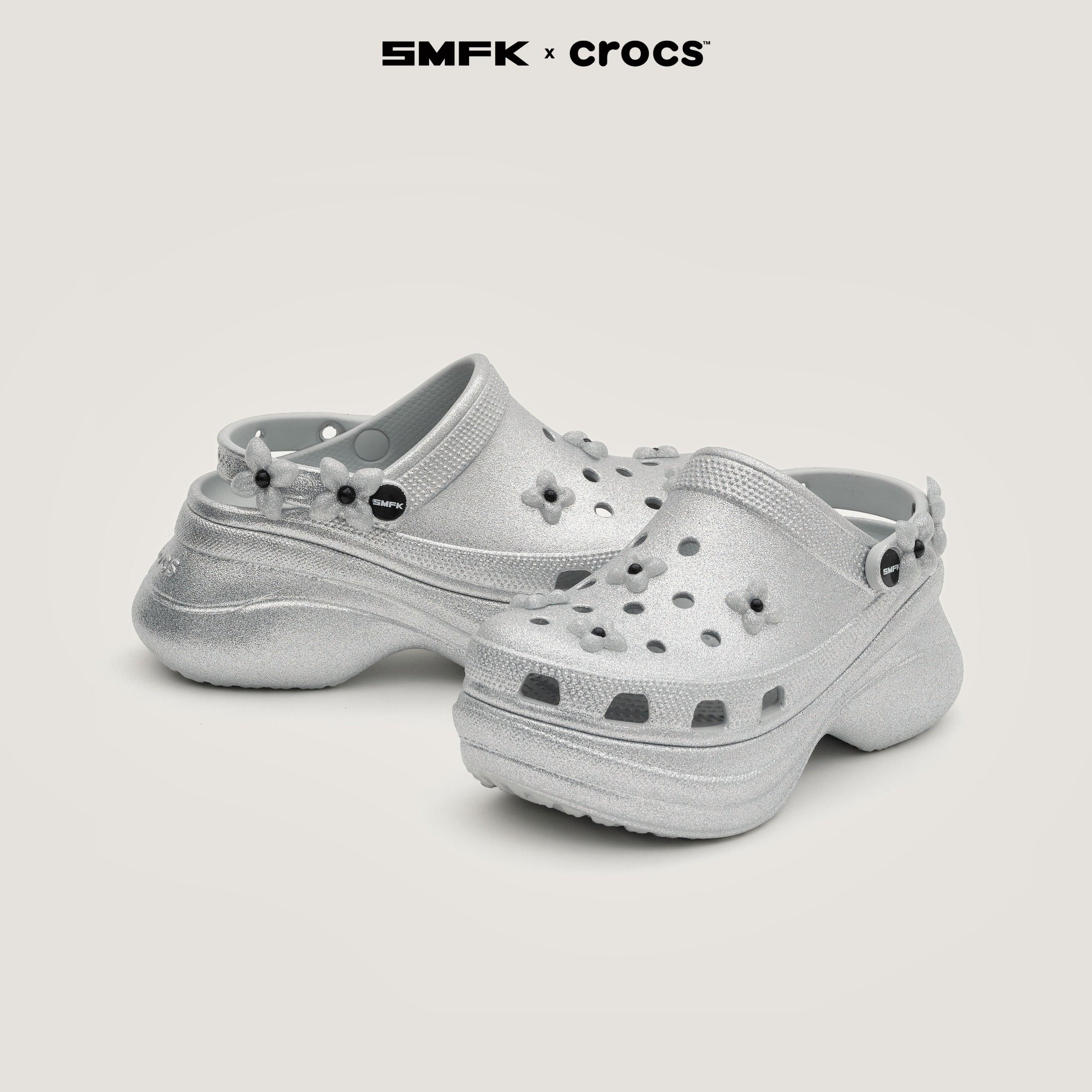 White Crocs Bae Iridescent SMFK X CROCS BAE CLOG DIAMOND – SMFK