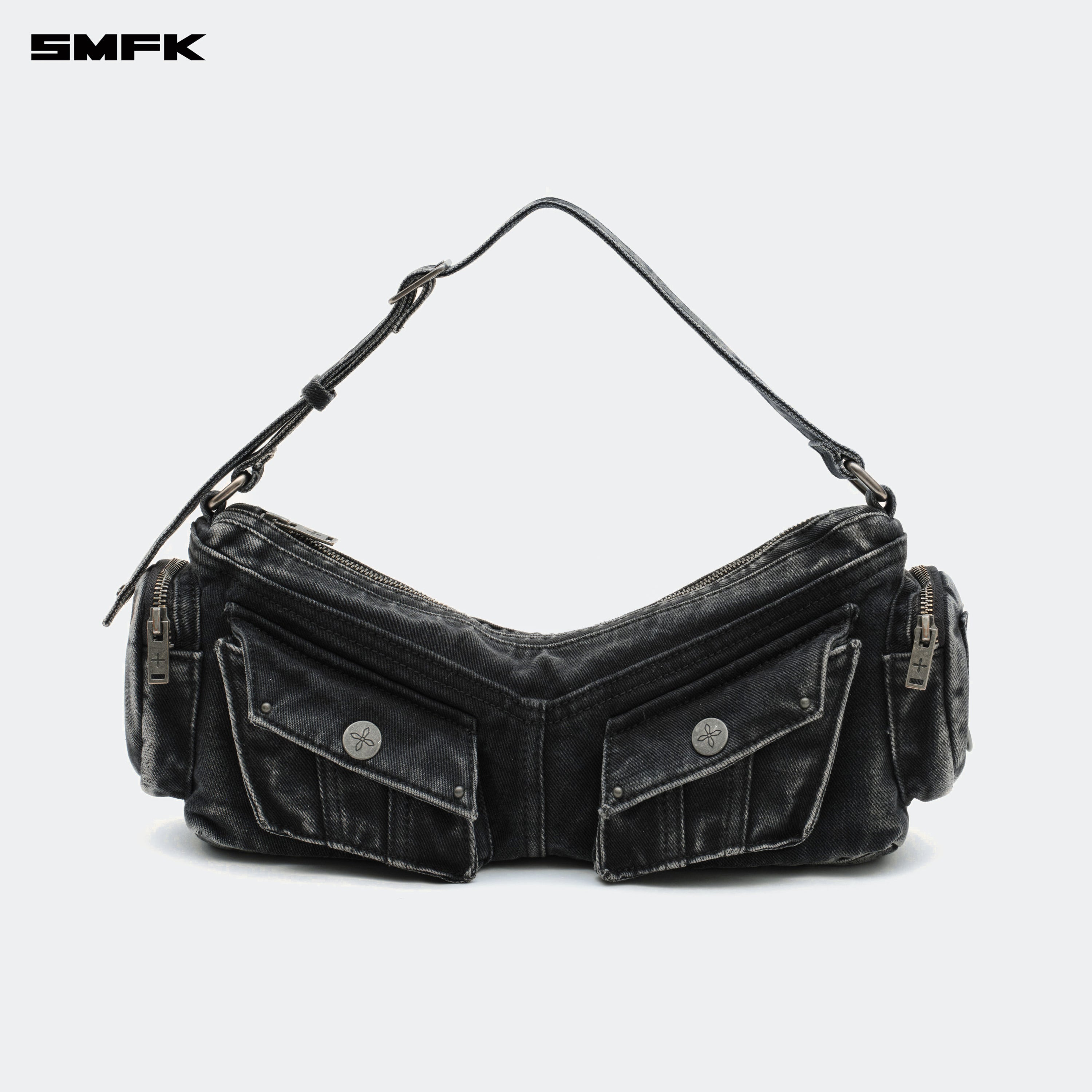 Compass Hips Denim Short Bag Black