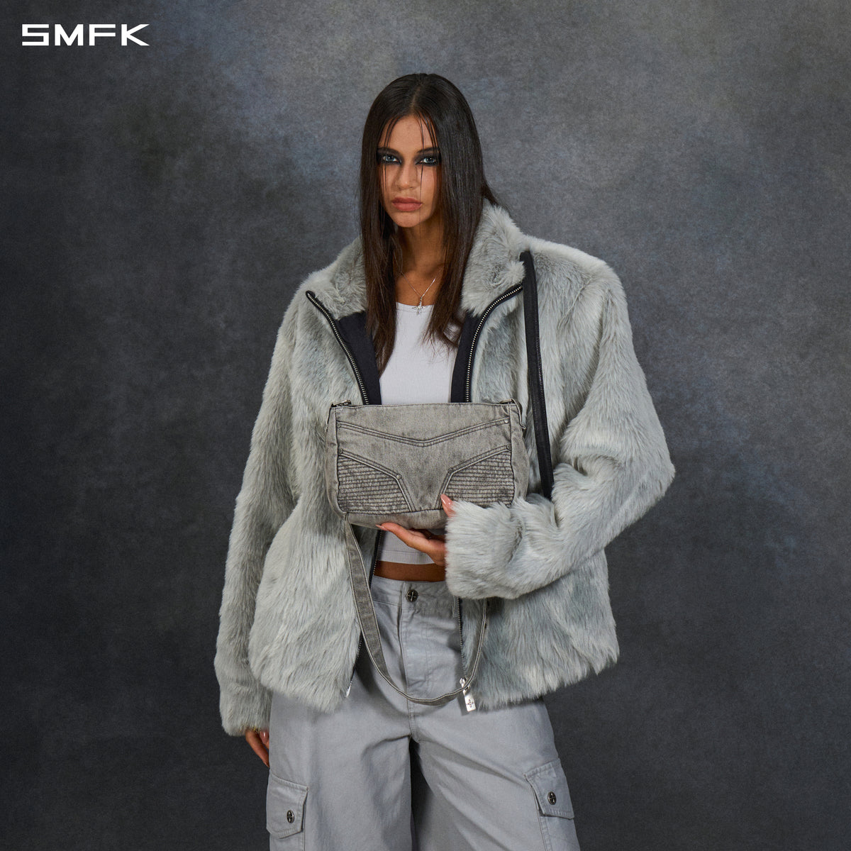 RAGE ROVE DENIM BAG /HANDCRAFTED MIRAGE GREY