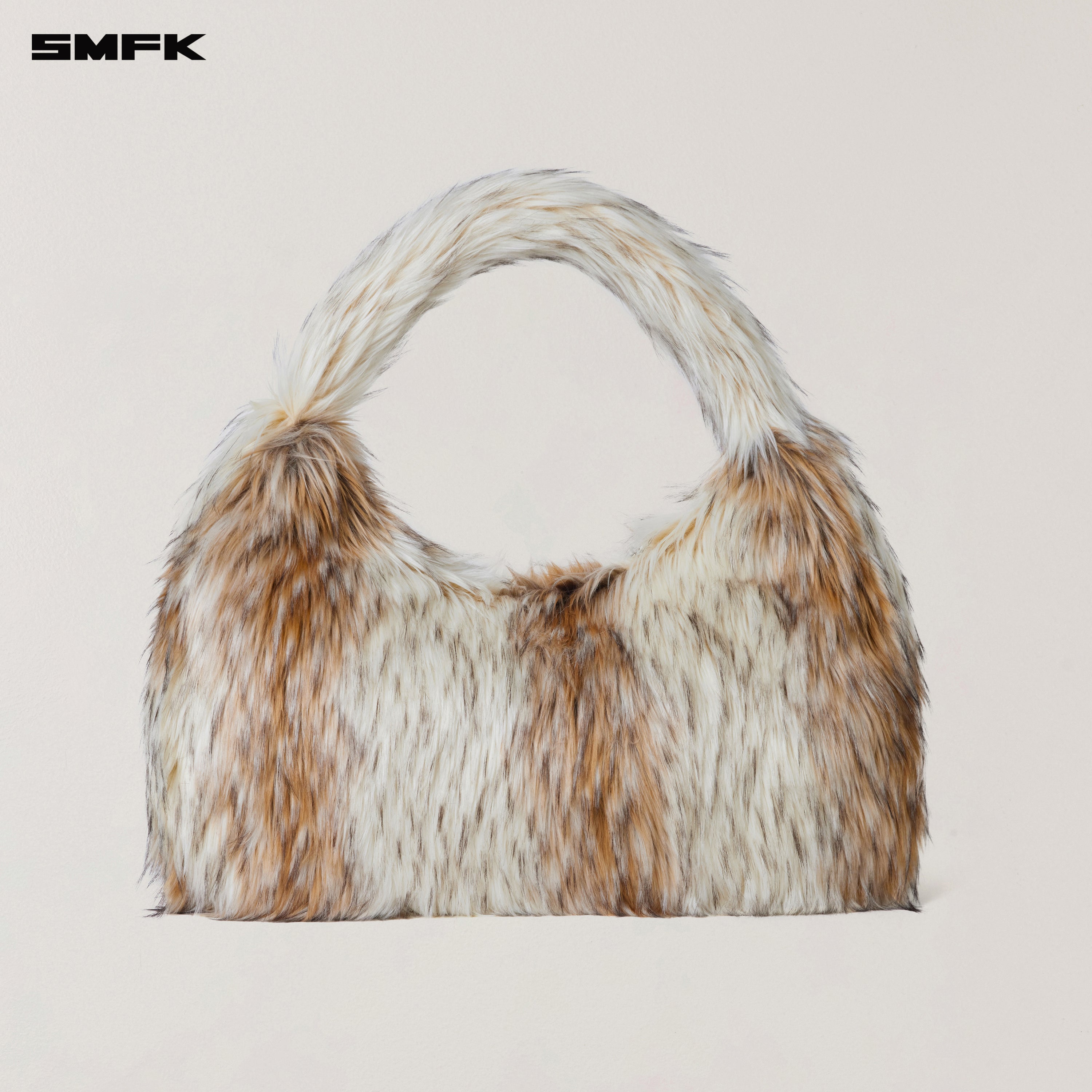 COMPASS COBBLE FURRY BAG/LARGE ARCTIC WOLF WHITE