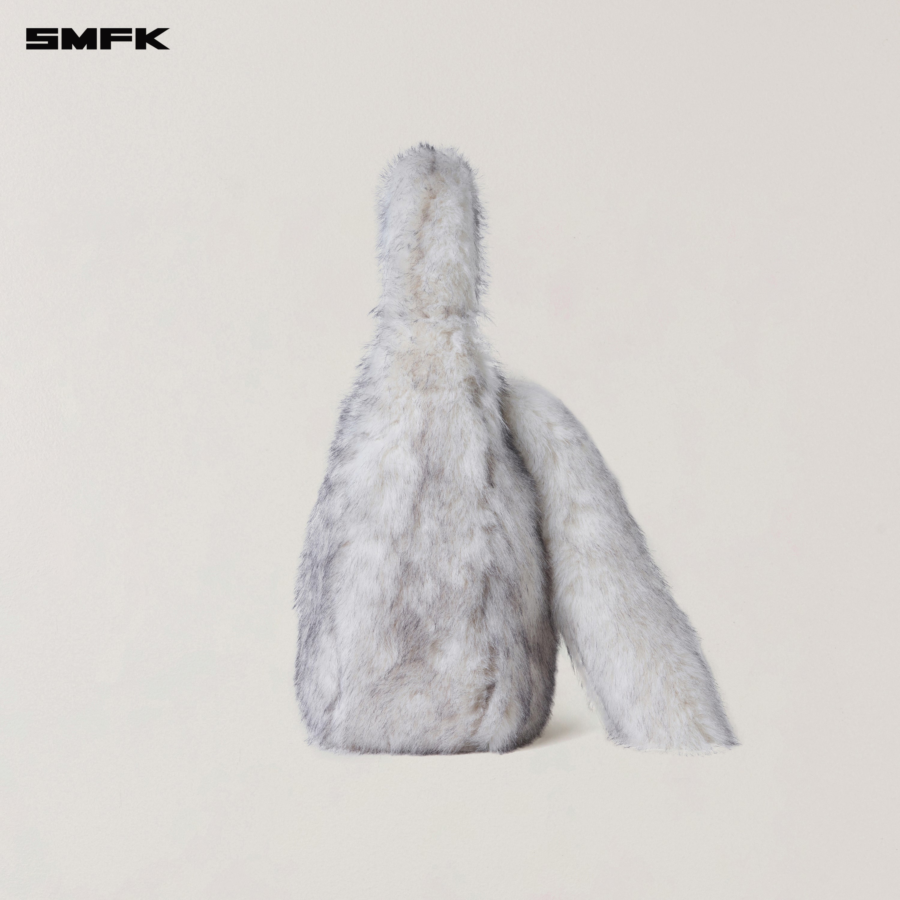 COMPASS COBBLE FURRY BAG/LARGE ARCTIC FOX WHITE