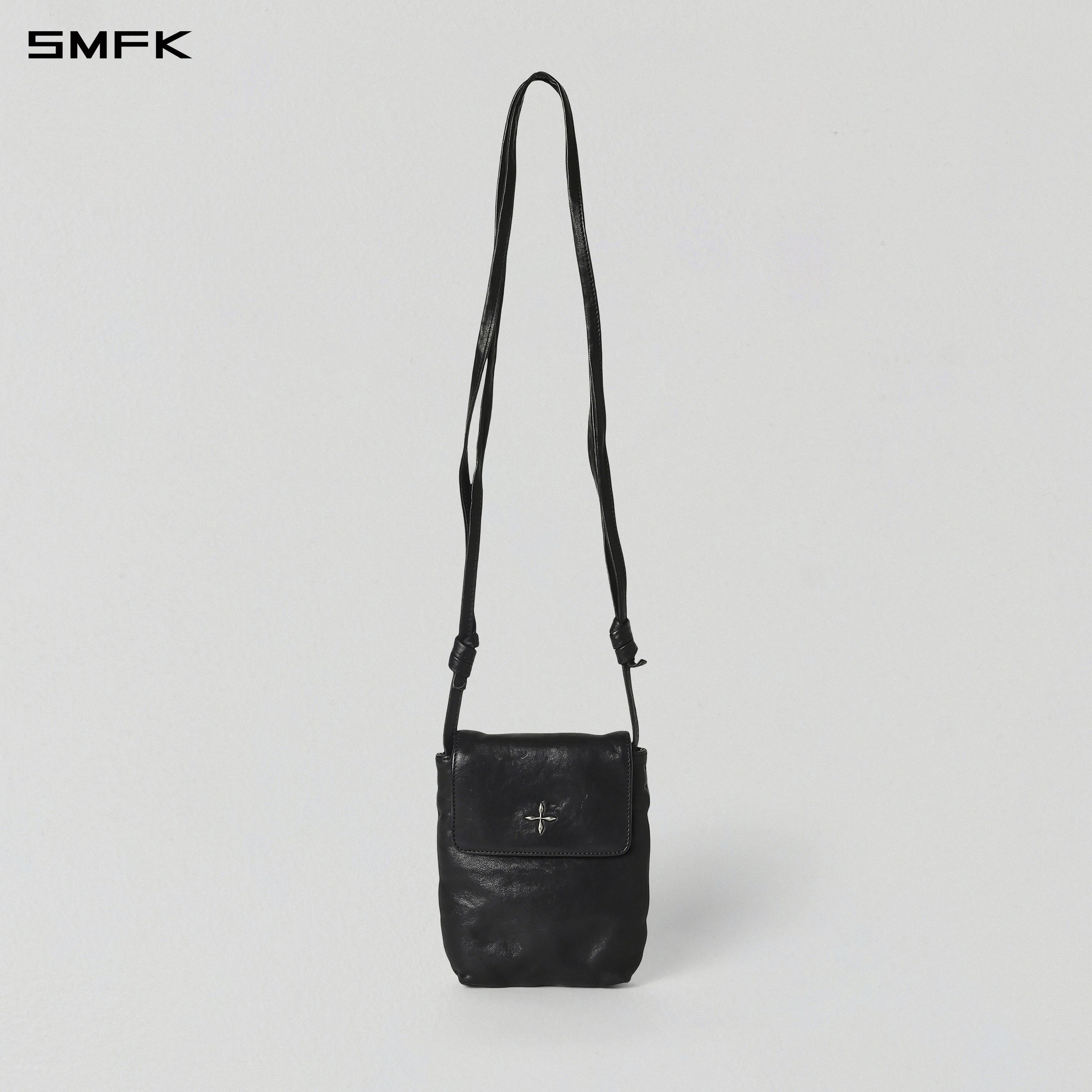 VINTAGE-INSPIRED MINIMALIST CROSSBODY BAG/SMALL WILD BLACK