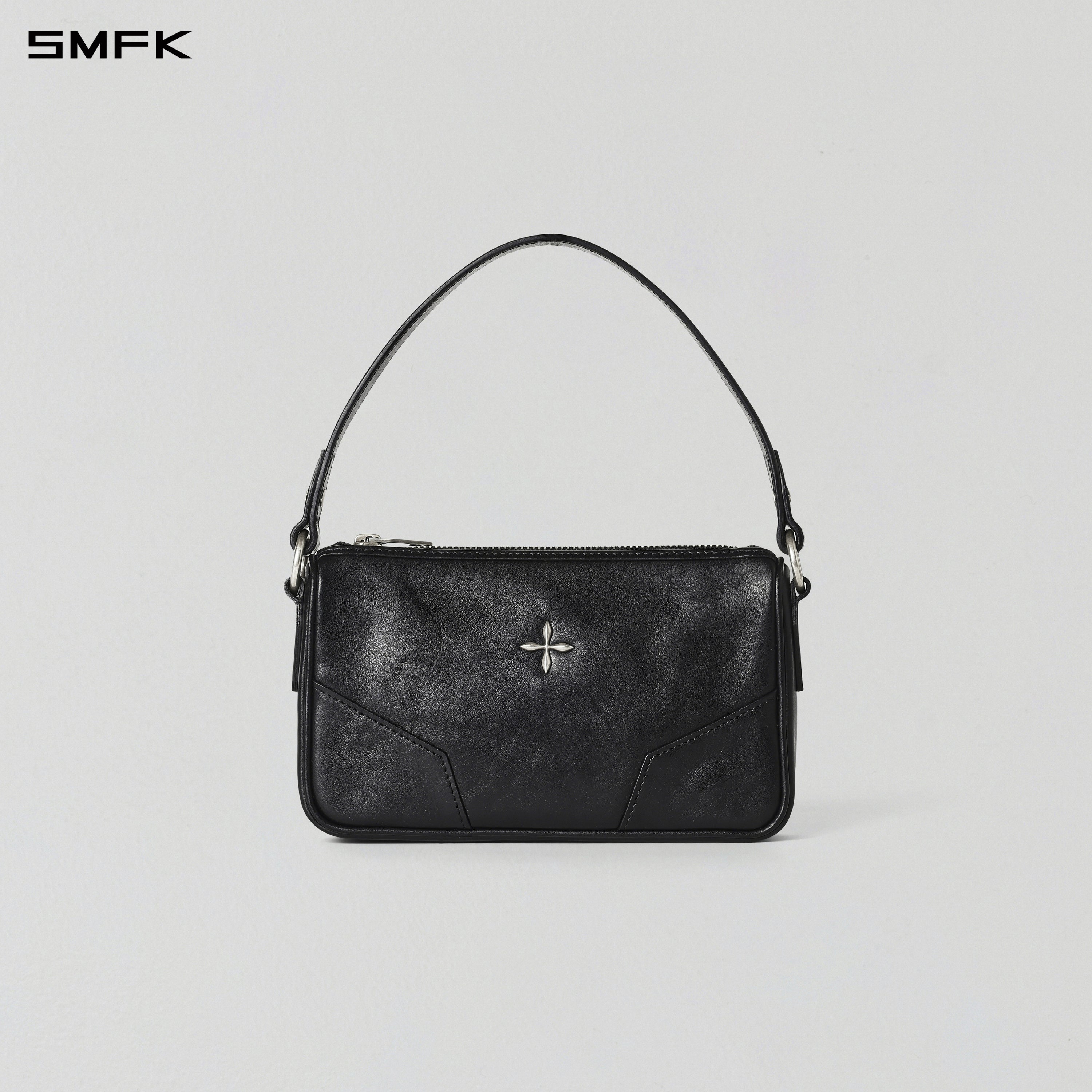 CORE CLASSIC LEATHER SHOULDER BAG/SMALL WILD BLACK