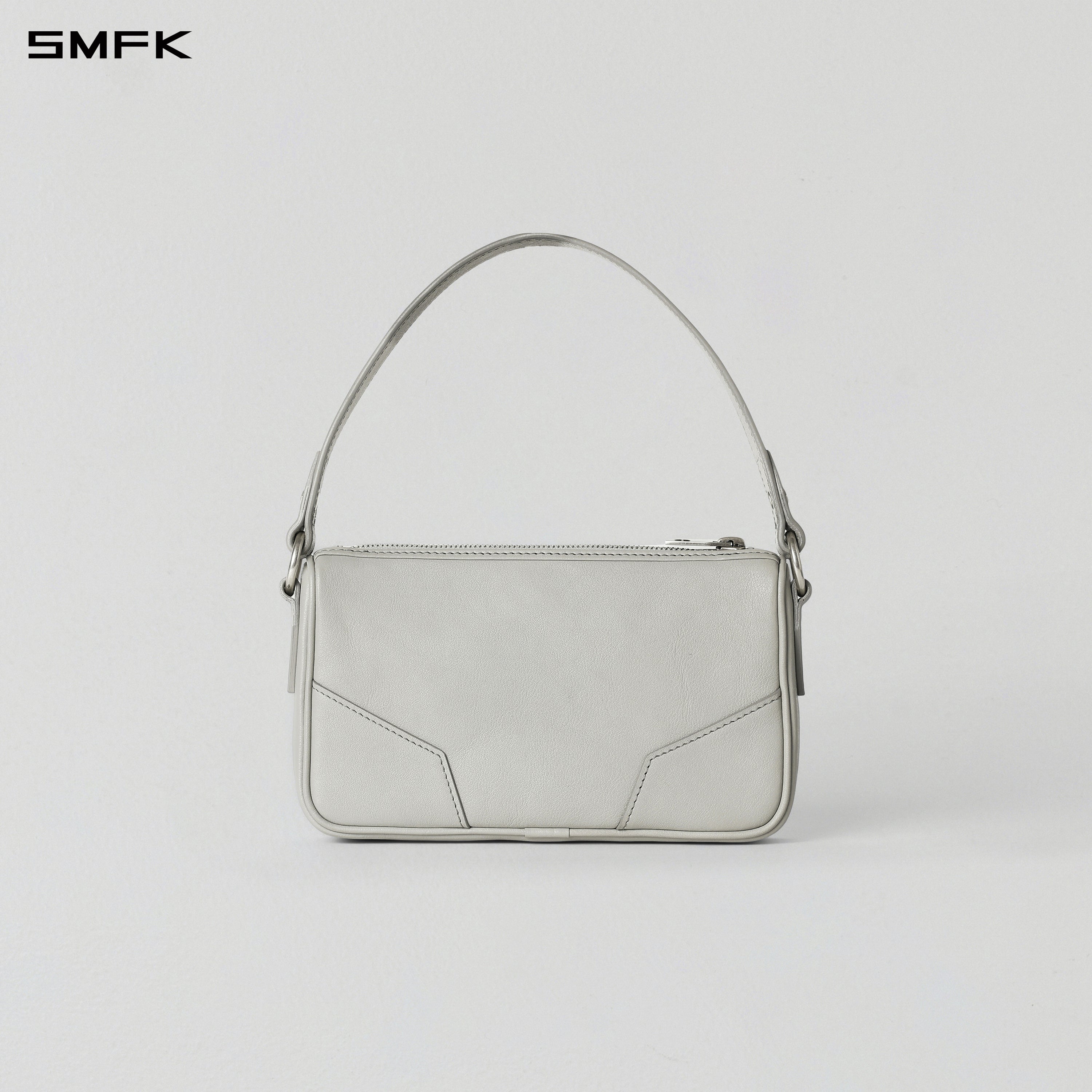 CORE CLASSIC LEATHER SHOULDER BAG/SMALL GLACIER GREY