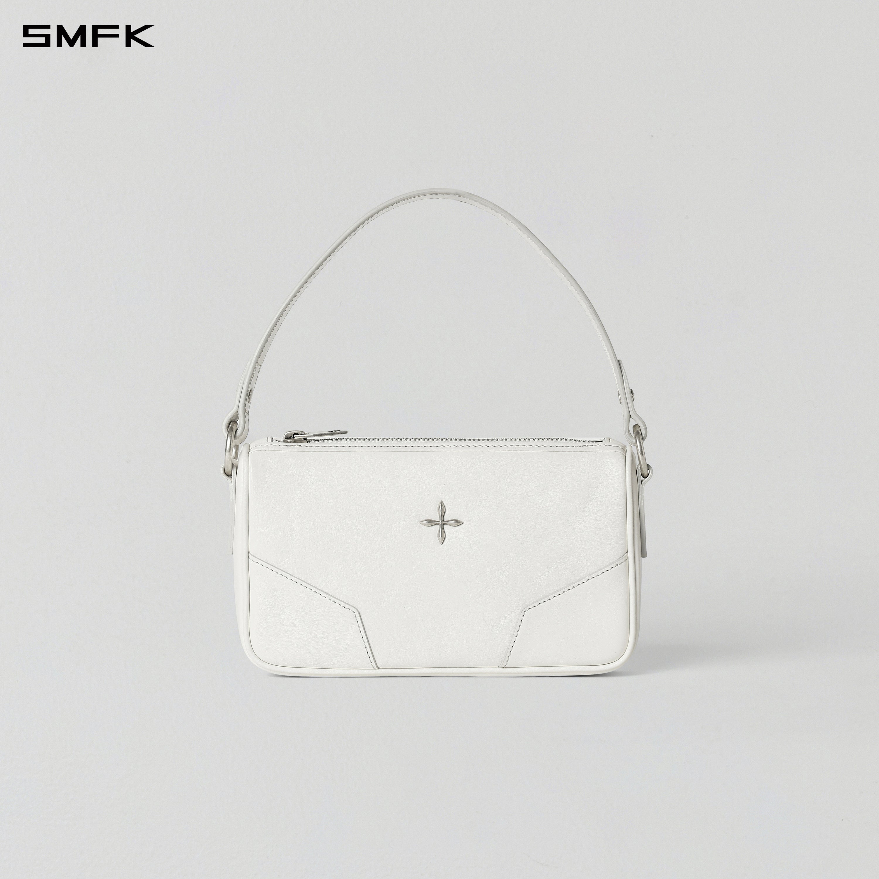 CORE CLASSIC LEATHER SHOULDER BAG/SMALL CLOUD WHITE