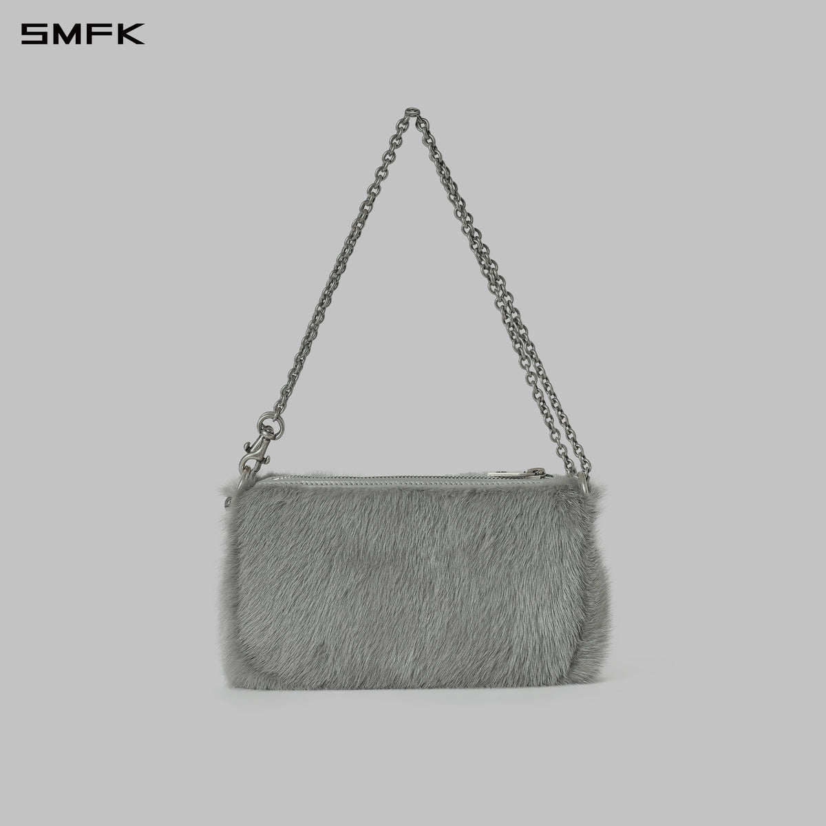 SLEEK LIGHTWEIGHT MINIMALIST PRISM PIN BUCKLE CHAIN BAG/SMALL GLACIER GREY