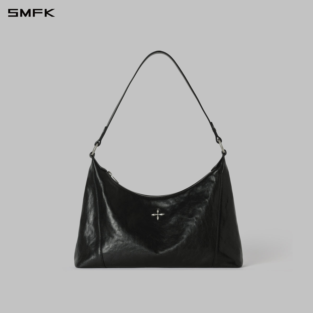 PHANTOM RESHAPE POLYGONAL SHOULDER BAG/MID WILD BLACK