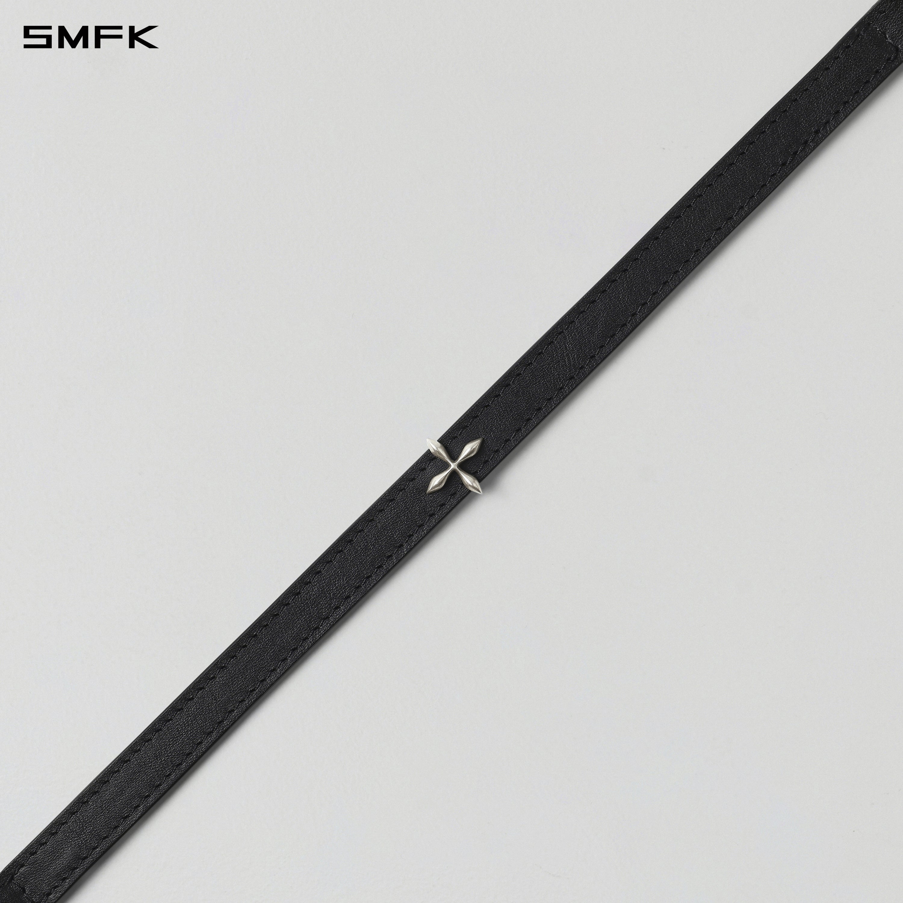 MIRAGE MIRROR LEATHER CHOKER WILD BLACK
