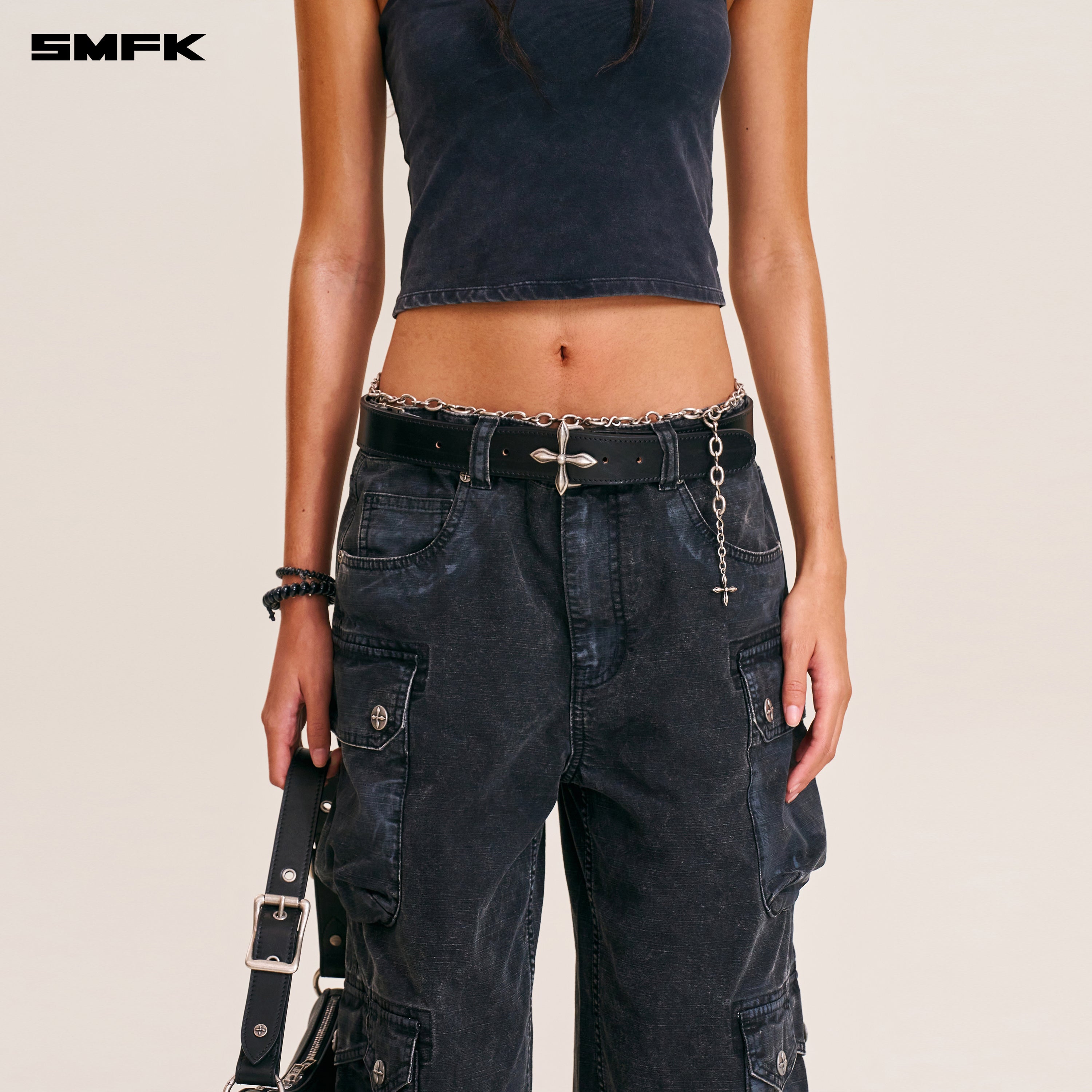 クロストーテムハンドメイドホースレザーベルトウィルダネスブラック