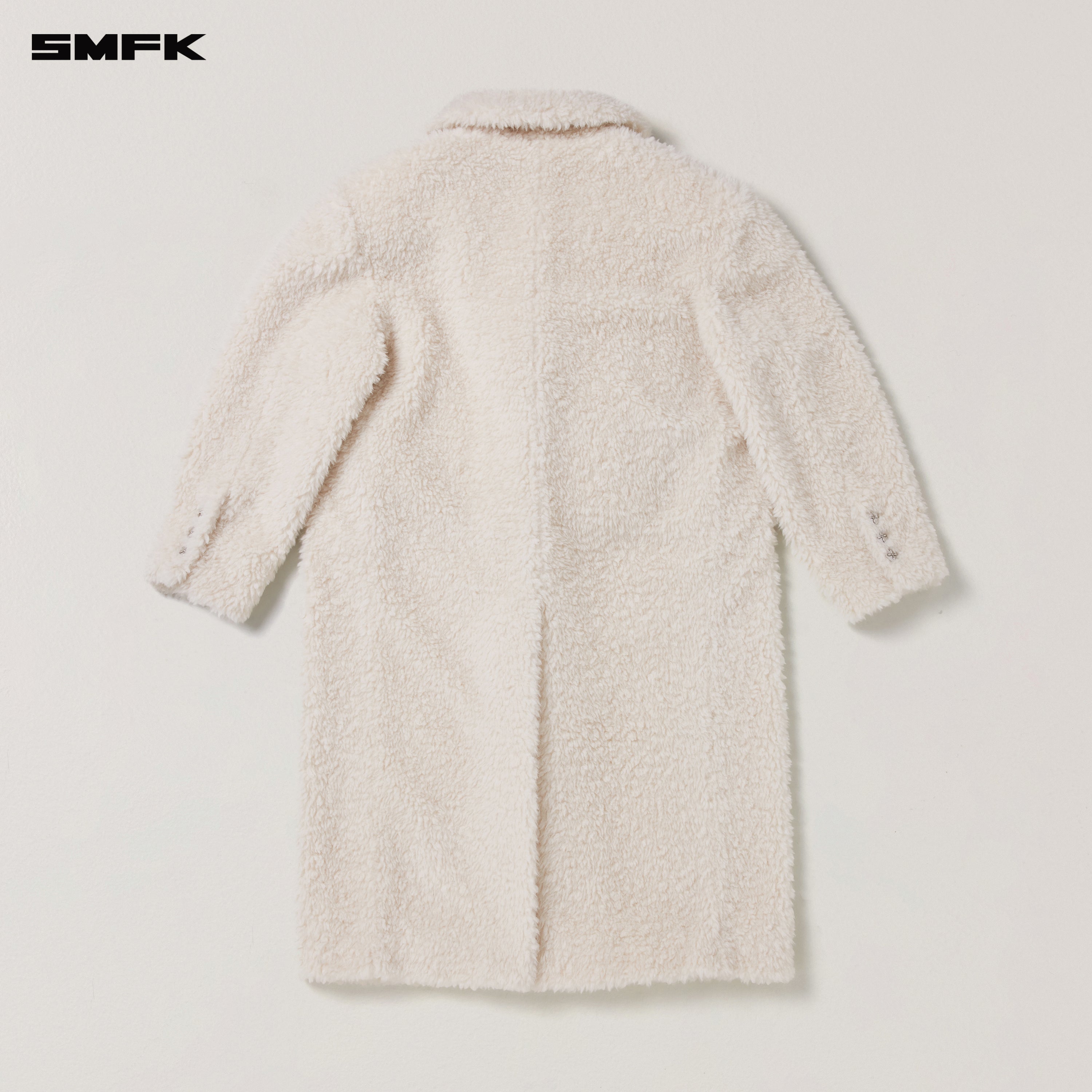 クロススタチューホーボーウールワイドコートウールホワイト