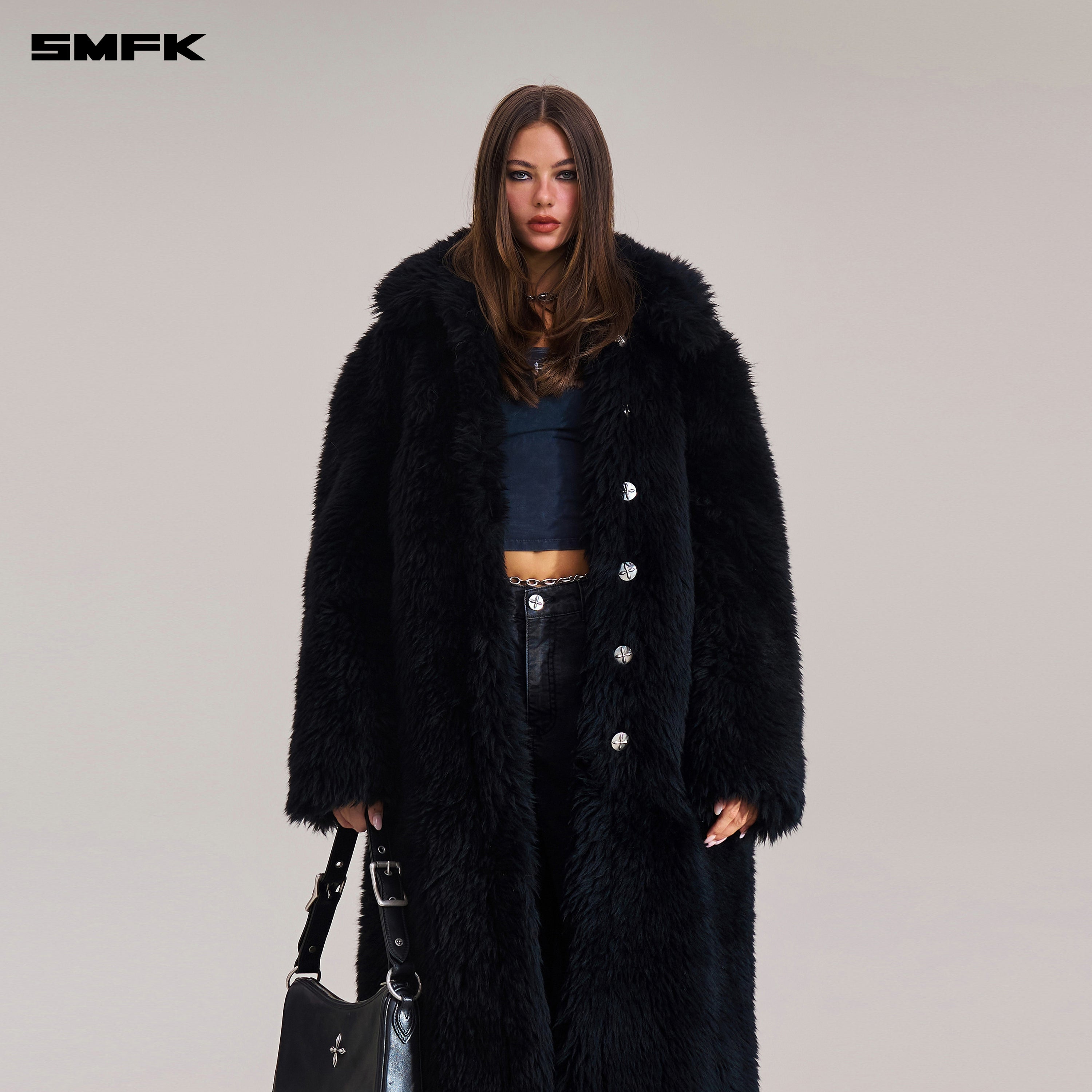 COMPASS MODE WASTEDLAND POWER WOOL OVERCOAT WILD BLACK