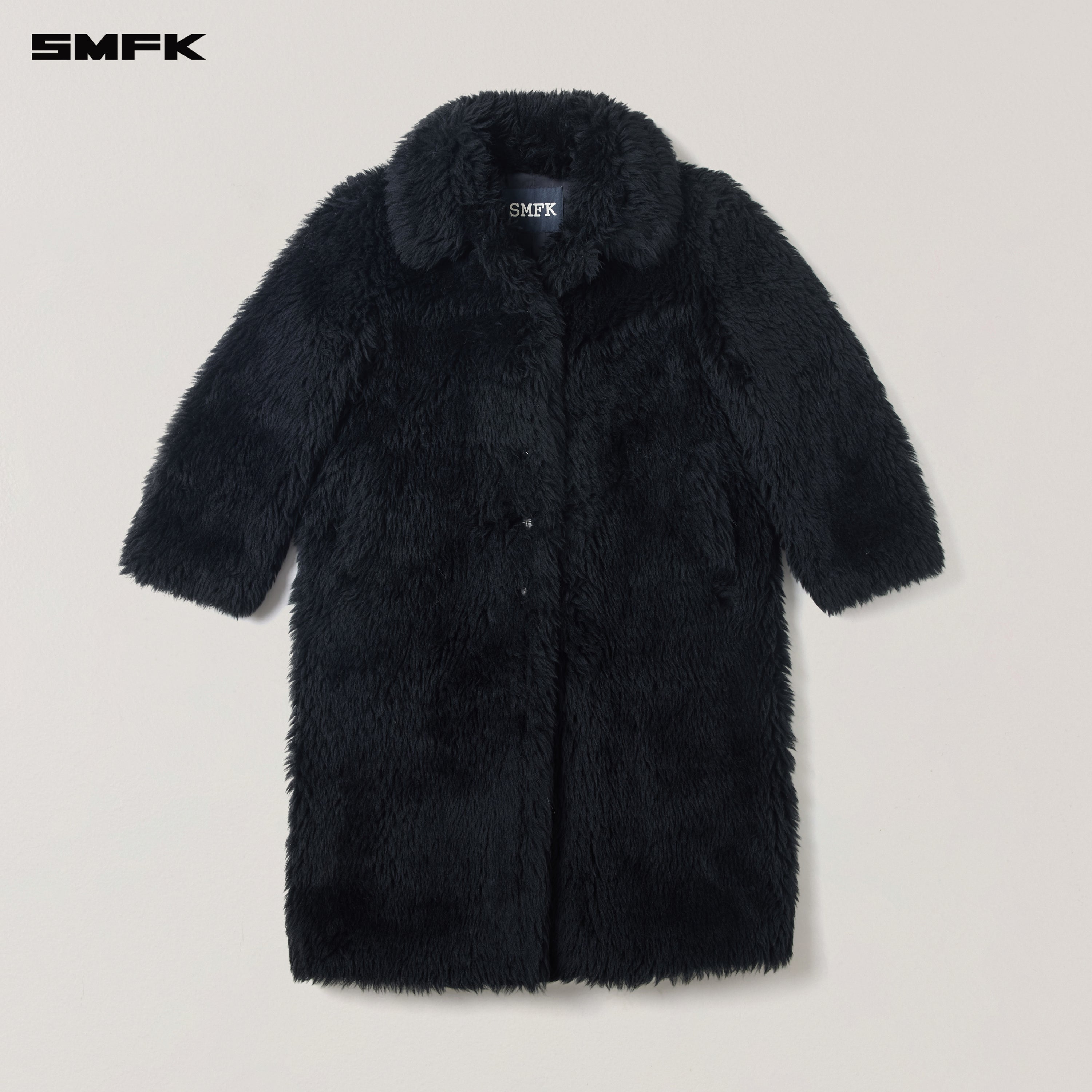 COMPASS MODE WASTEDLAND POWER WOOL OVERCOAT WILD BLACK