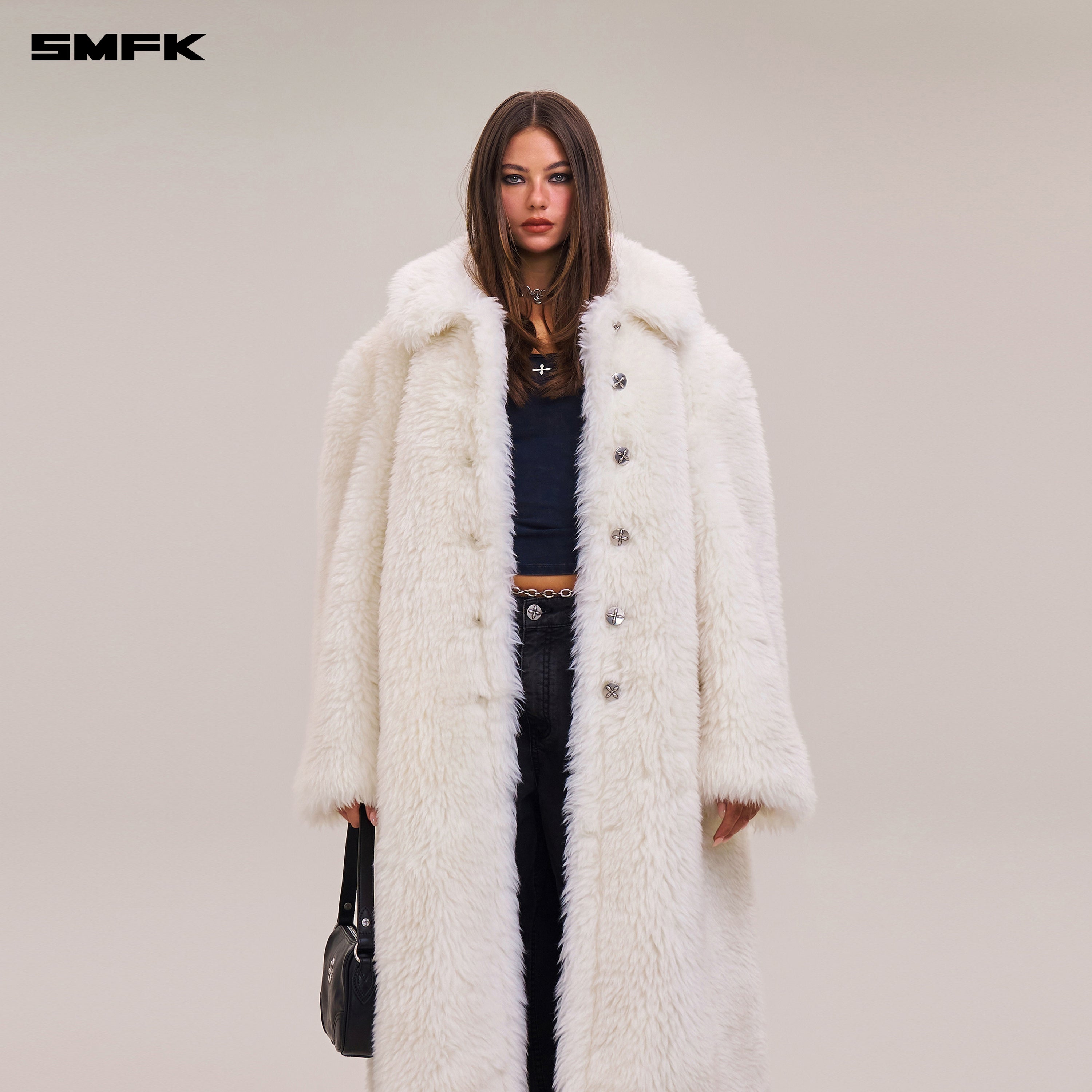 COMPASS MODE WASTEDLAND POWER WOOL OVERCOAT WOOL WHITE