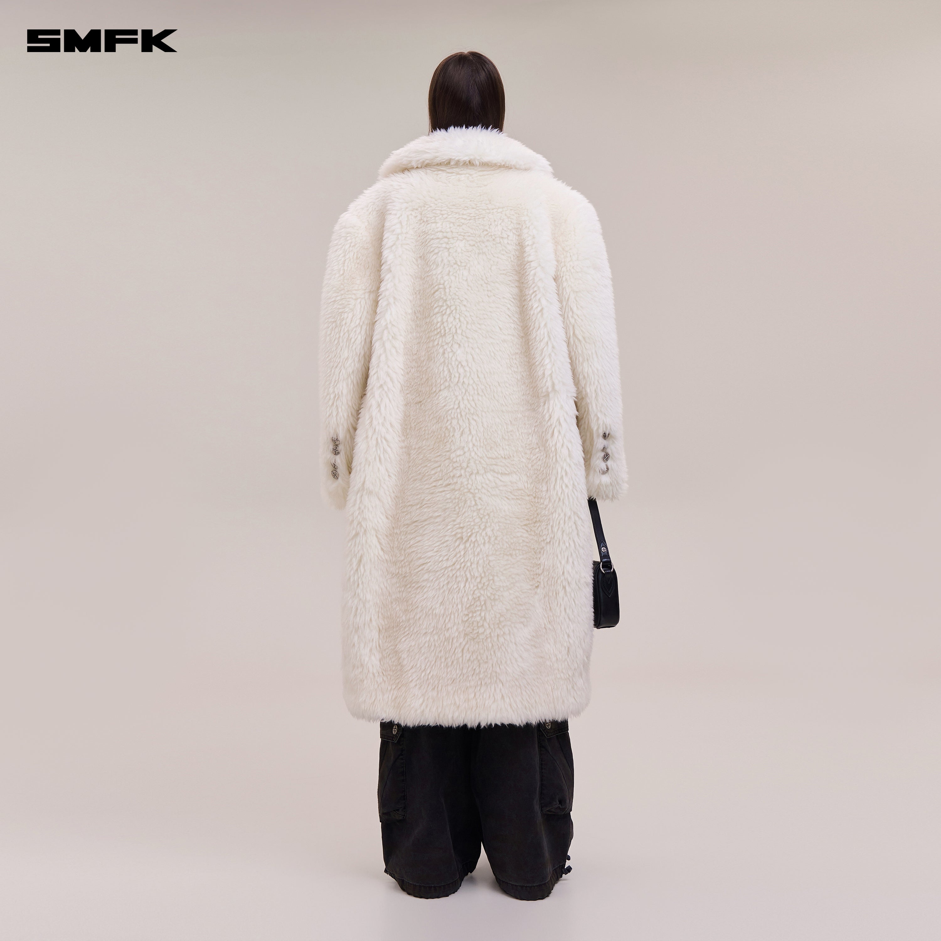 COMPASS MODE WASTEDLAND POWER WOOL OVERCOAT WOOL WHITE