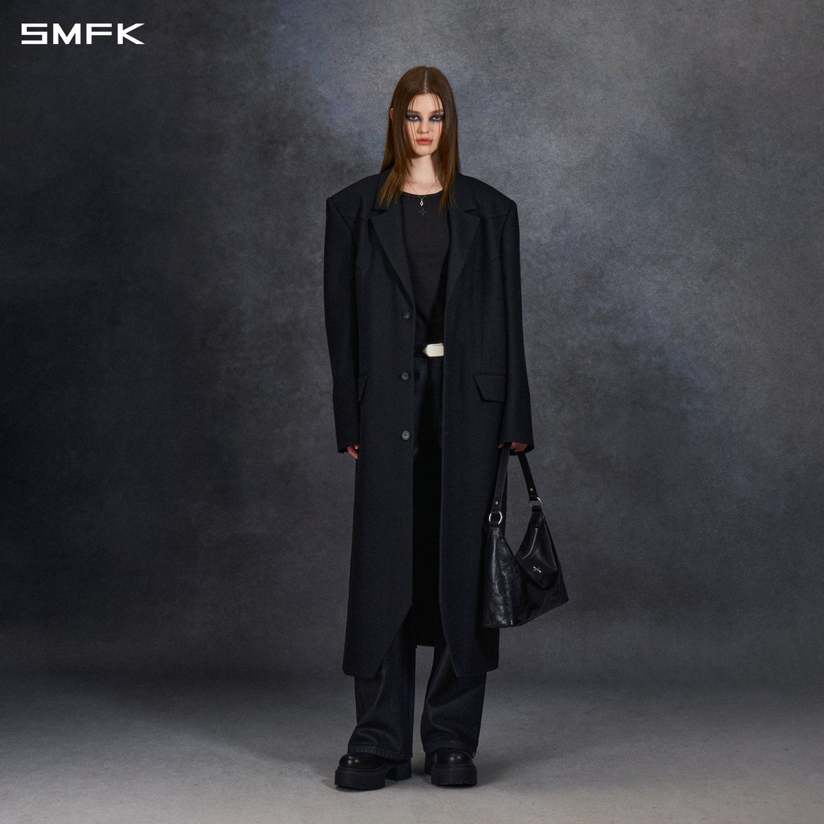 PERMANENT PRISM MASSIVE COAT/WOOL MIDNIGHT BLACK
