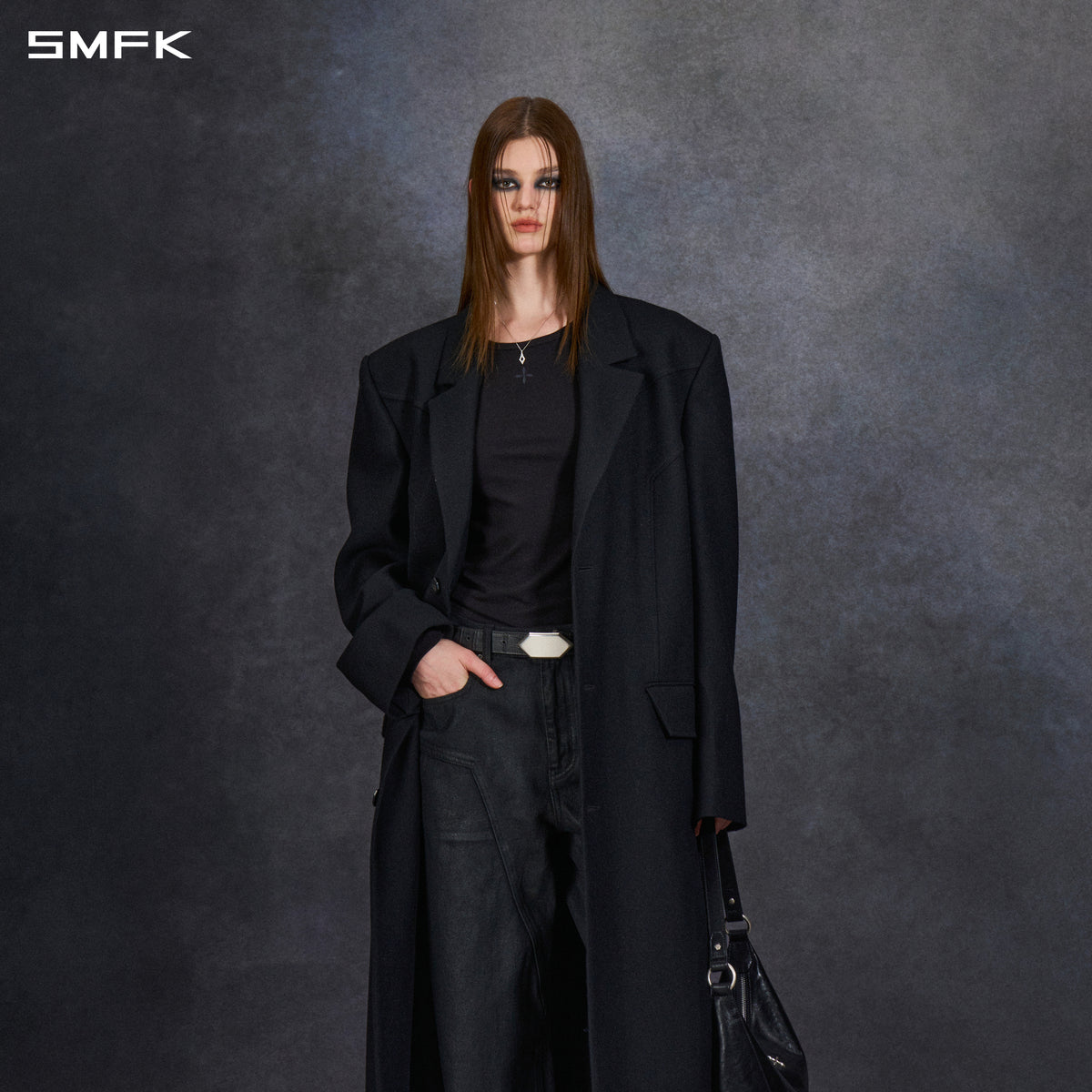 PERMANENT PRISM MASSIVE COAT/WOOL MIDNIGHT BLACK