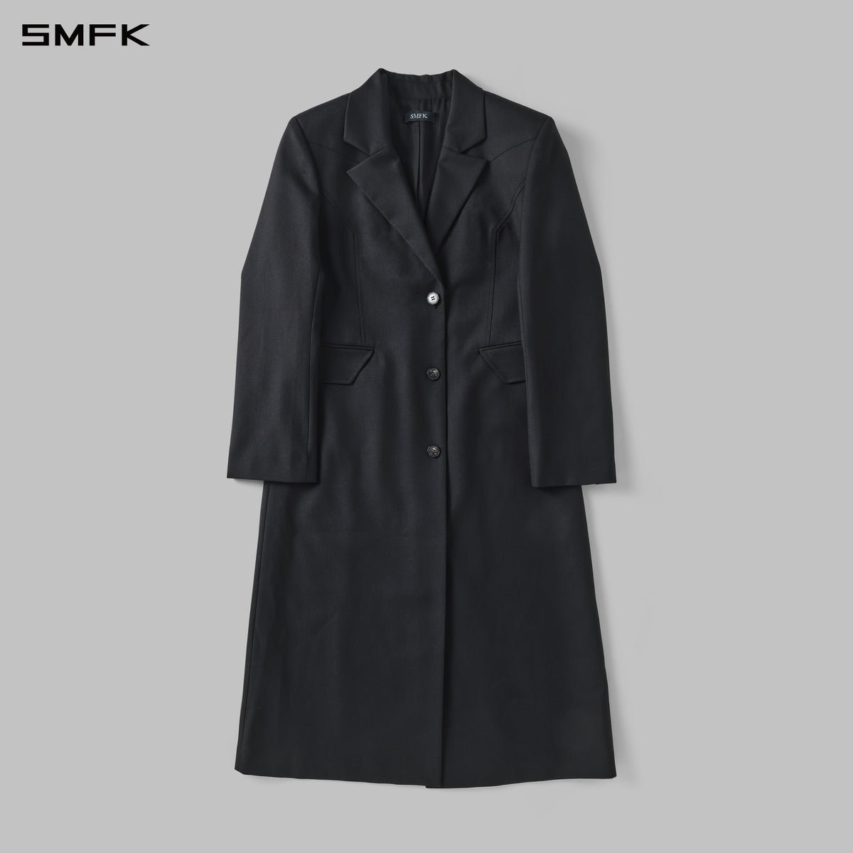 PERMANENT SLIM PROTO COAT/WOOL+POLY/W MIDNIGHT BLACK