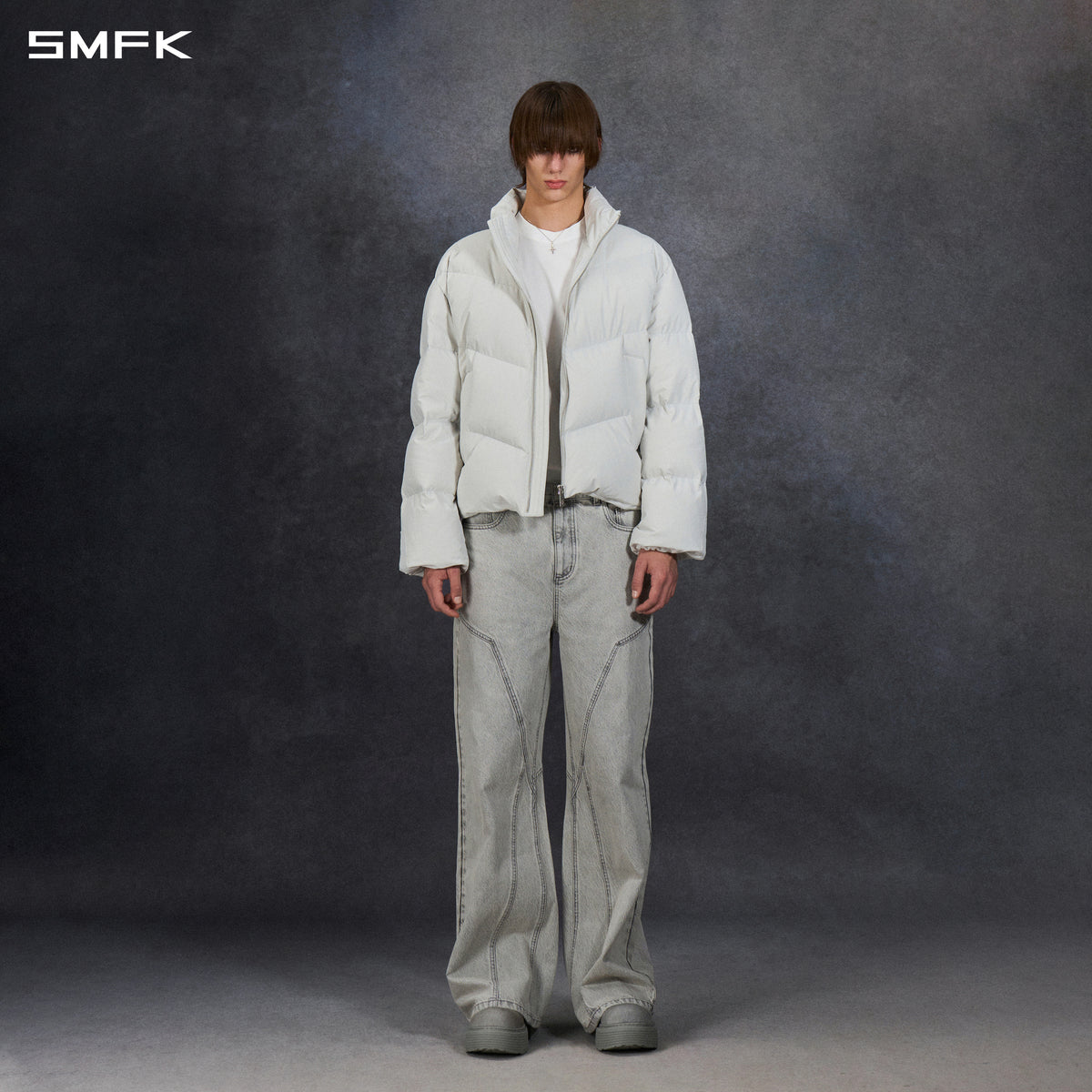 MIRAGE SNOW ALASKA DOWN JACKET/ALASKA WHITE GOOSE DOWN/U WHITE GREY