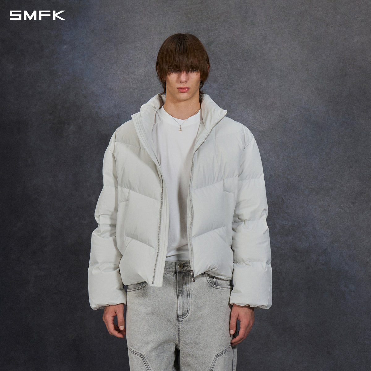 MIRAGE SNOW ALASKA DOWN JACKET/ALASKA WHITE GOOSE DOWN/U WHITE GREY