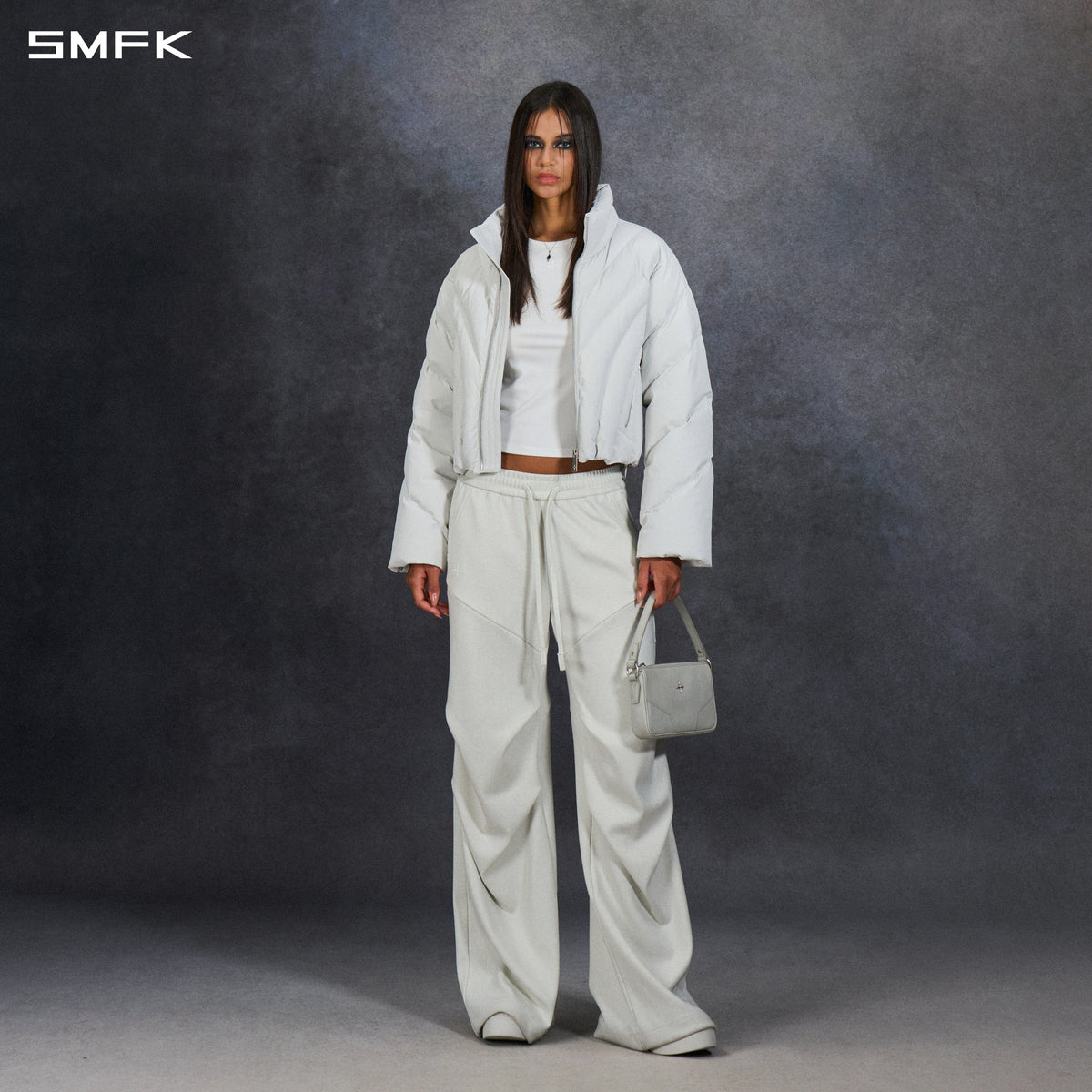 MIRAGE POLAR SLIM DOWN JACKET/WHITE DUCK DOWN/W WHITE GREY