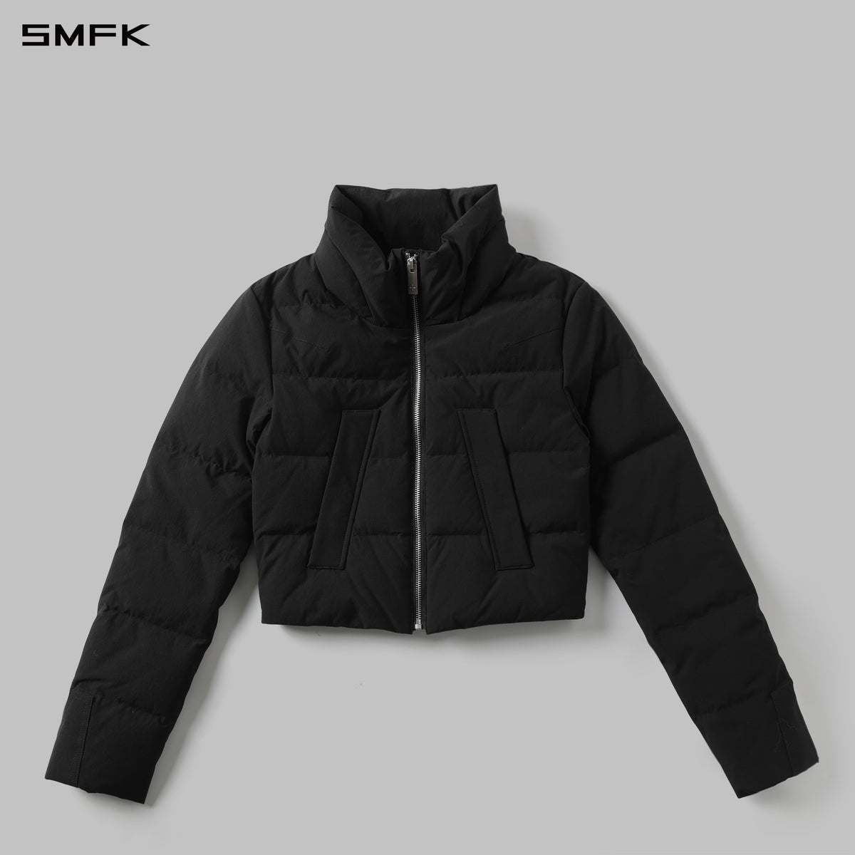 MIRAGE PSYCHIC SLIM SHORT DOWN JACKET/WHITE DUCK DOWN/W WILD BLACK