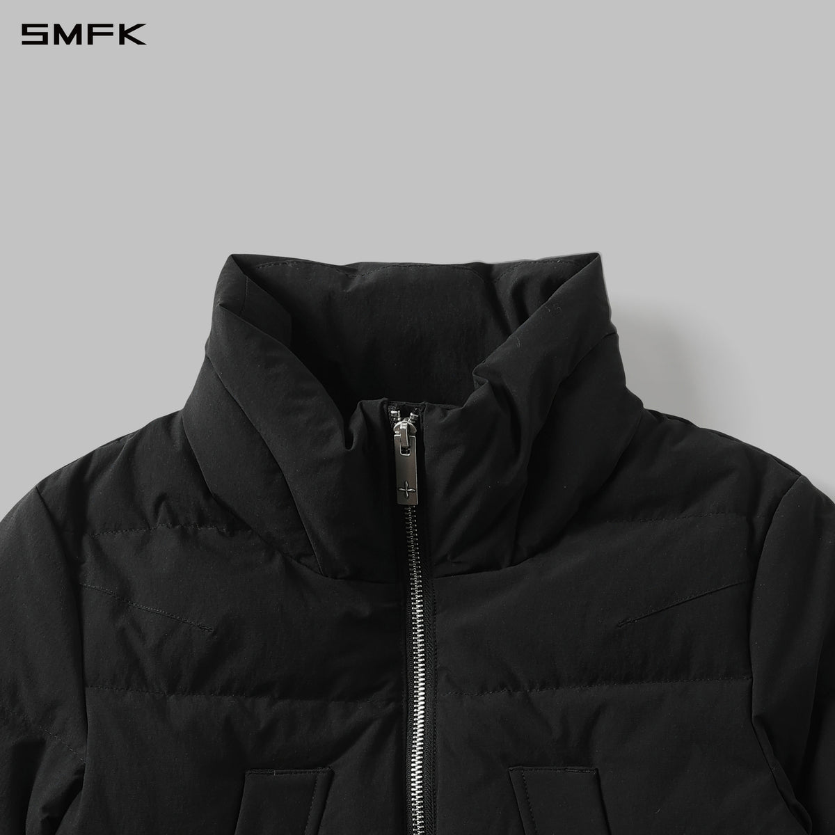 MIRAGE PSYCHIC SLIM SHORT DOWN JACKET/WHITE DUCK DOWN/W WILD BLACK