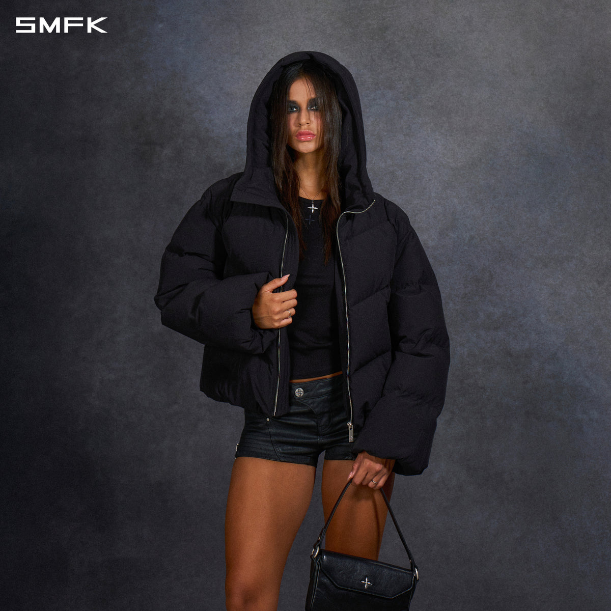 MIRAGE SNOW ALASKA DOWN  HOOD JACKET/WHITE DUCK DOWN/U WILD BLACK