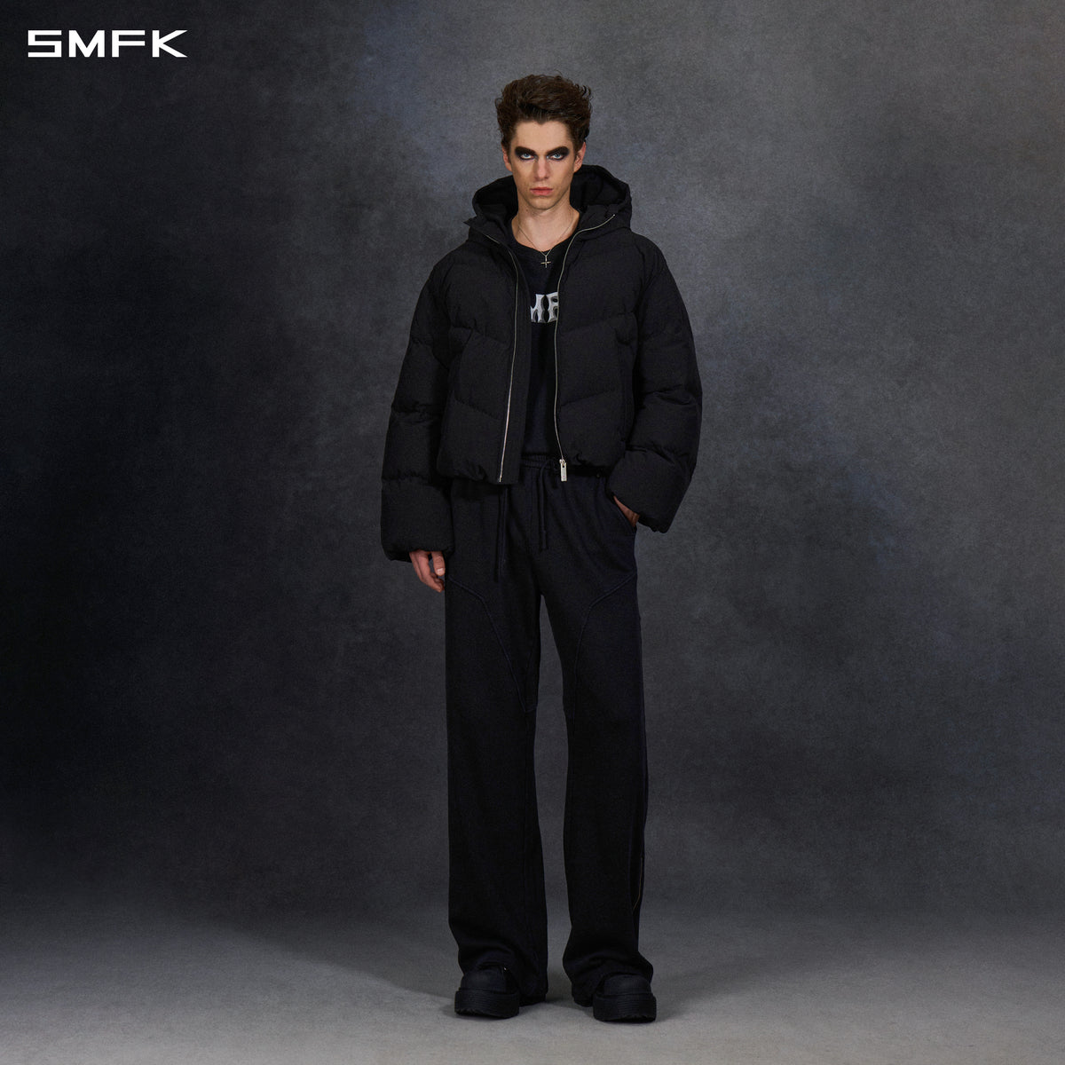 MIRAGE SNOW ALASKA DOWN  HOOD JACKET/WHITE DUCK DOWN/U WILD BLACK