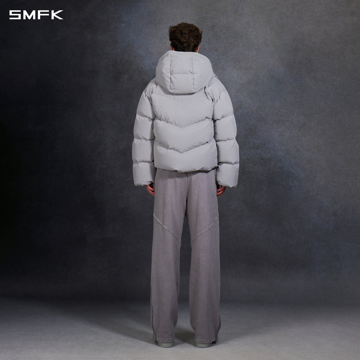 MIRAGE SNOW ALASKA DOWN  HOOD JACKET/WHITE DUCK DOWN/U GLACIER GREY