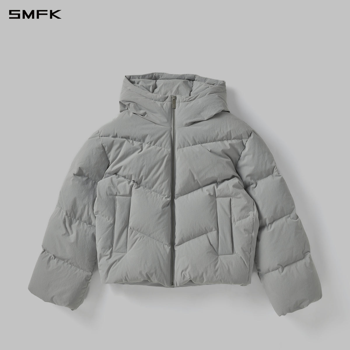 MIRAGE SNOW ALASKA DOWN  HOOD JACKET/WHITE DUCK DOWN/U GLACIER GREY