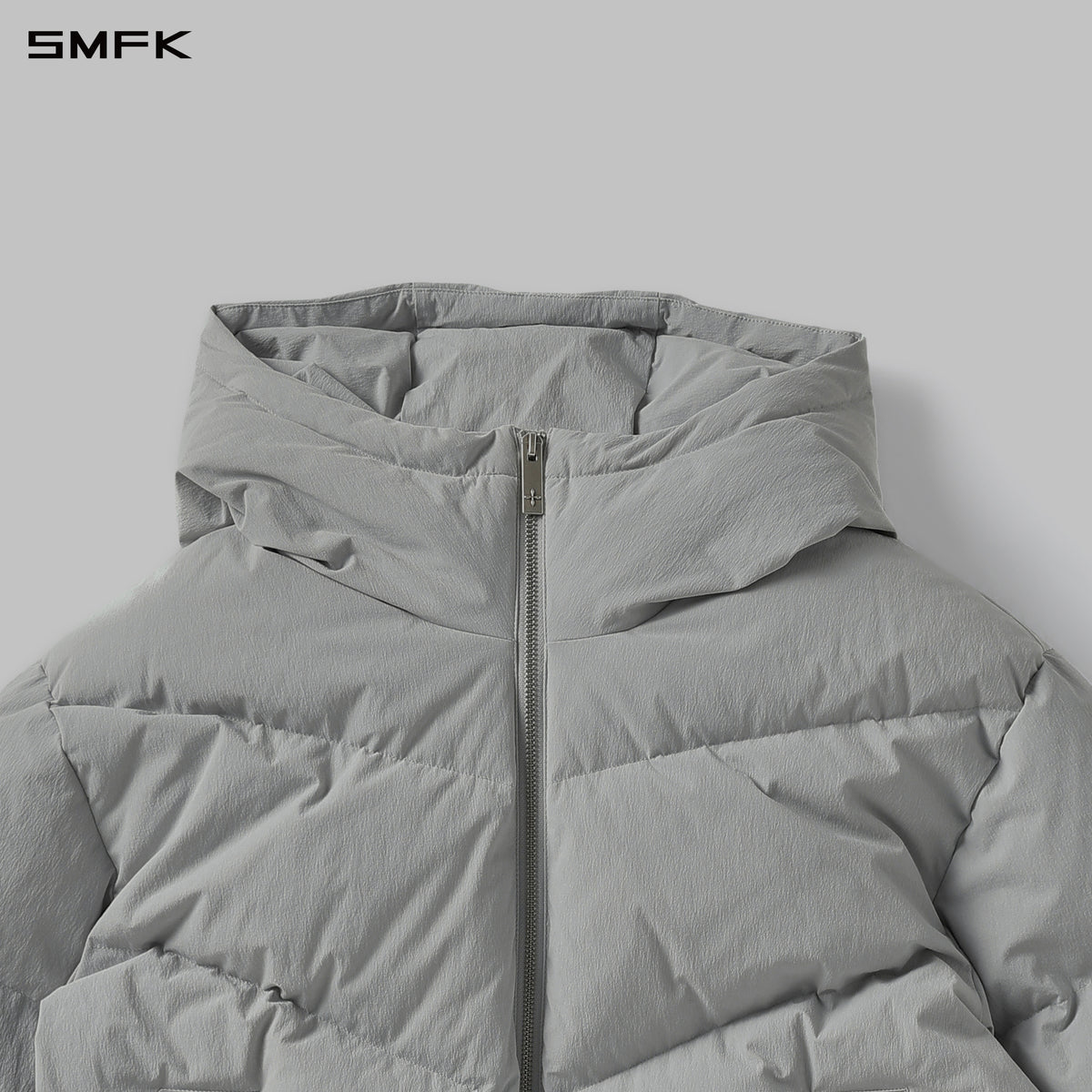MIRAGE SNOW ALASKA DOWN  HOOD JACKET/WHITE DUCK DOWN/U GLACIER GREY