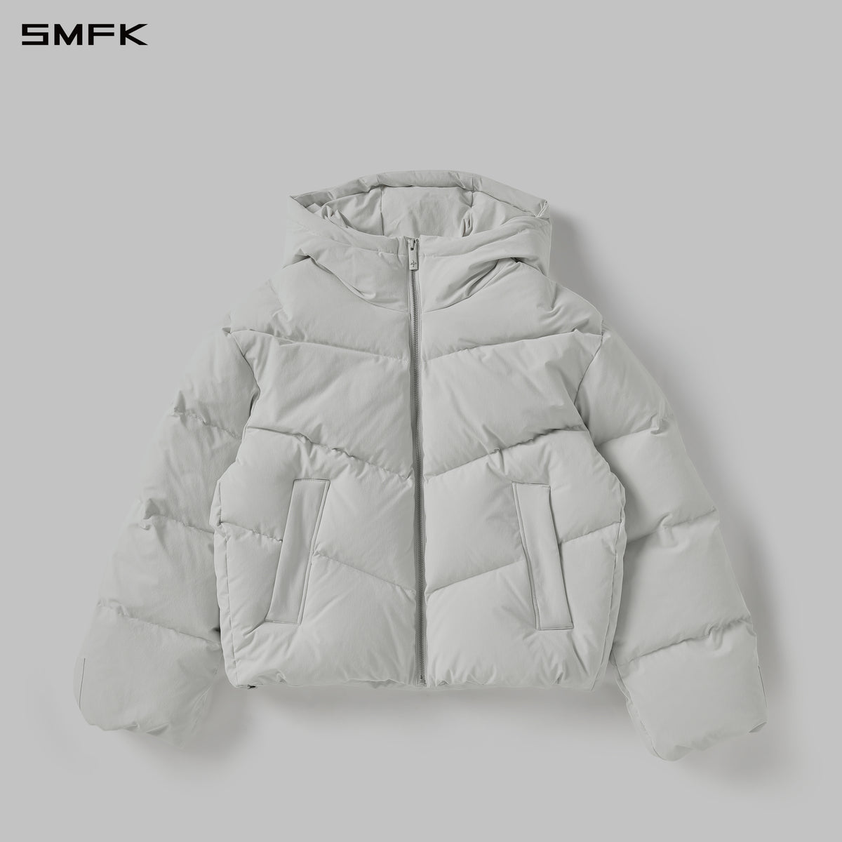 MIRAGE SNOW ALASKA DOWN  HOOD JACKET/WHITE DUCK DOWN/U WHITE GREY