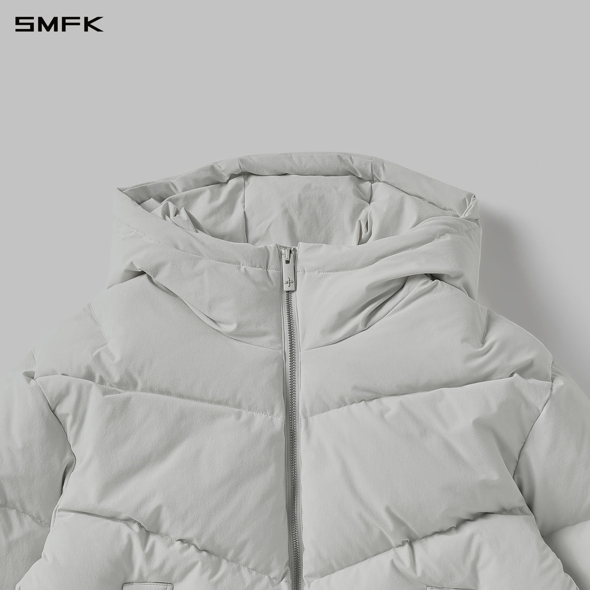 MIRAGE SNOW ALASKA DOWN  HOOD JACKET/WHITE DUCK DOWN/U WHITE GREY