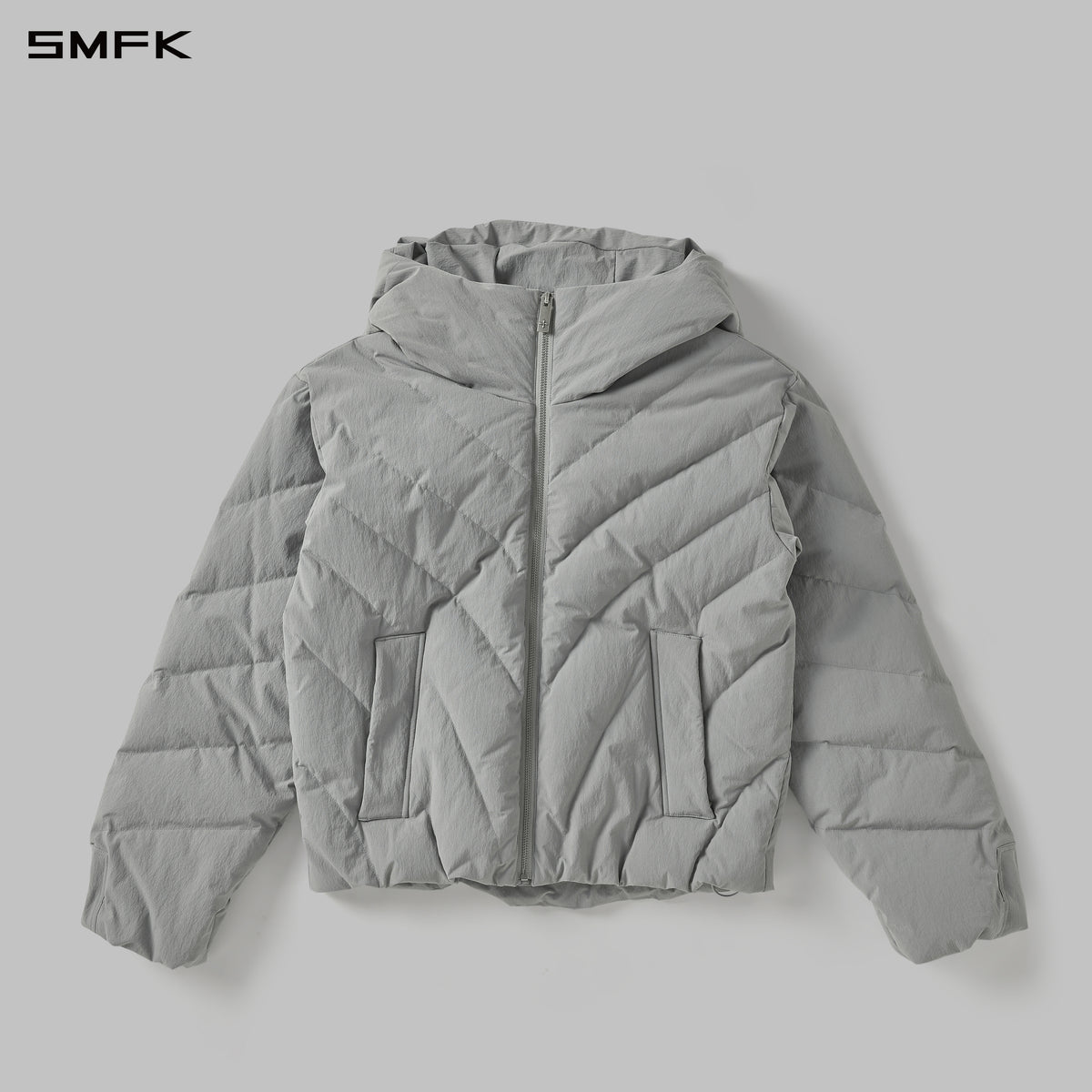 MIRAGE POLAR FIT HOOD DOWN JACKET/WHITE DUCK DOWN/U GLACIER GREY