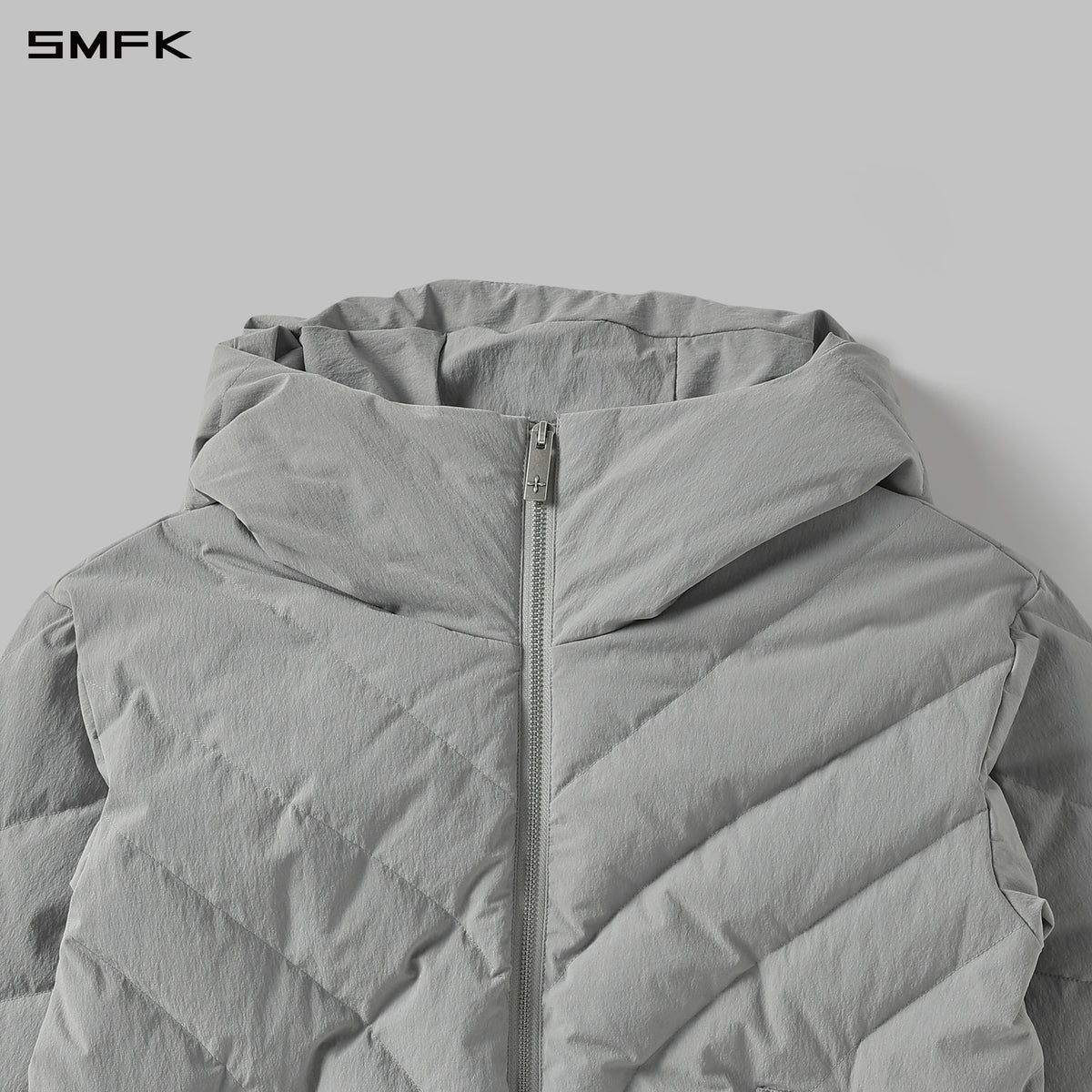 MIRAGE POLAR FIT HOOD DOWN JACKET/WHITE DUCK DOWN/U GLACIER GREY