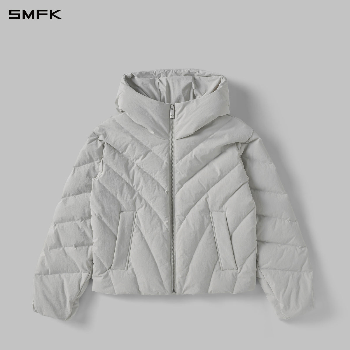 MIRAGE POLAR FIT HOOD DOWN JACKET/WHITE DUCK DOWN/U WHITE GREY