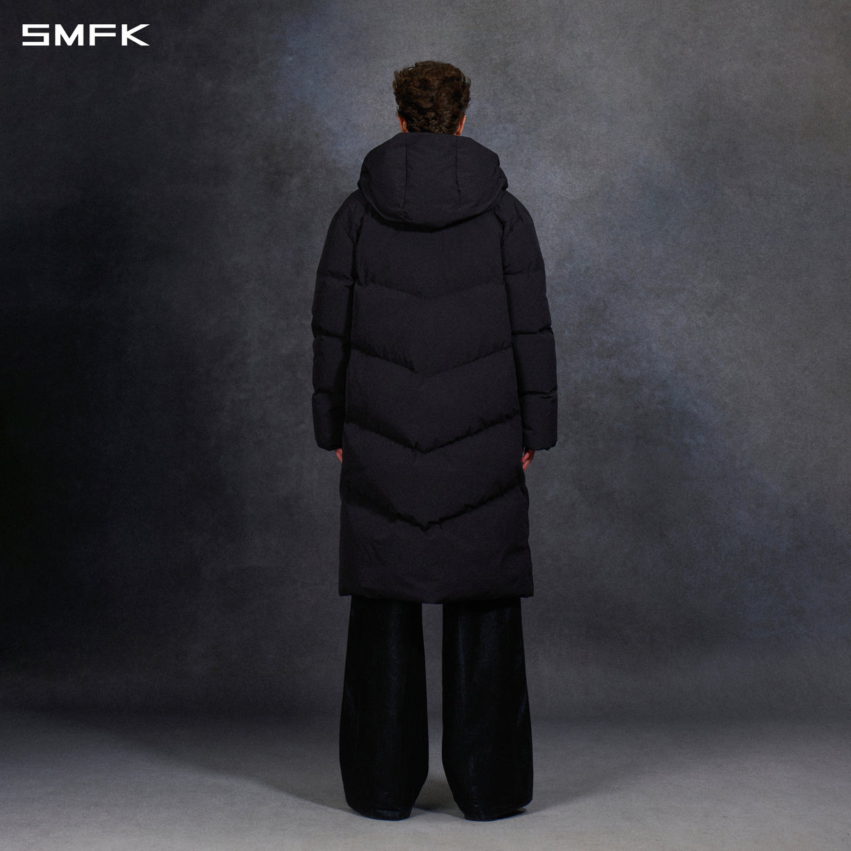 MIRAGE PSYCHIC LOOSE DOWN COAT/  WHITE DUCK DOWN/U WILD BLACK
