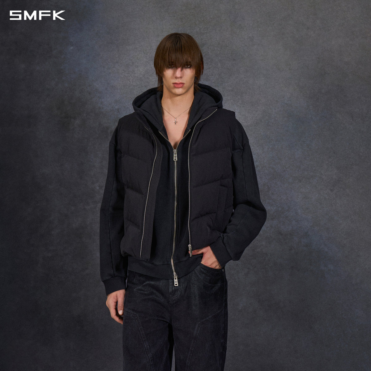 MIRAGE PSYCHIC FIT DOWN VEST/WHITE DUCK DOWN/U WILD BLACK