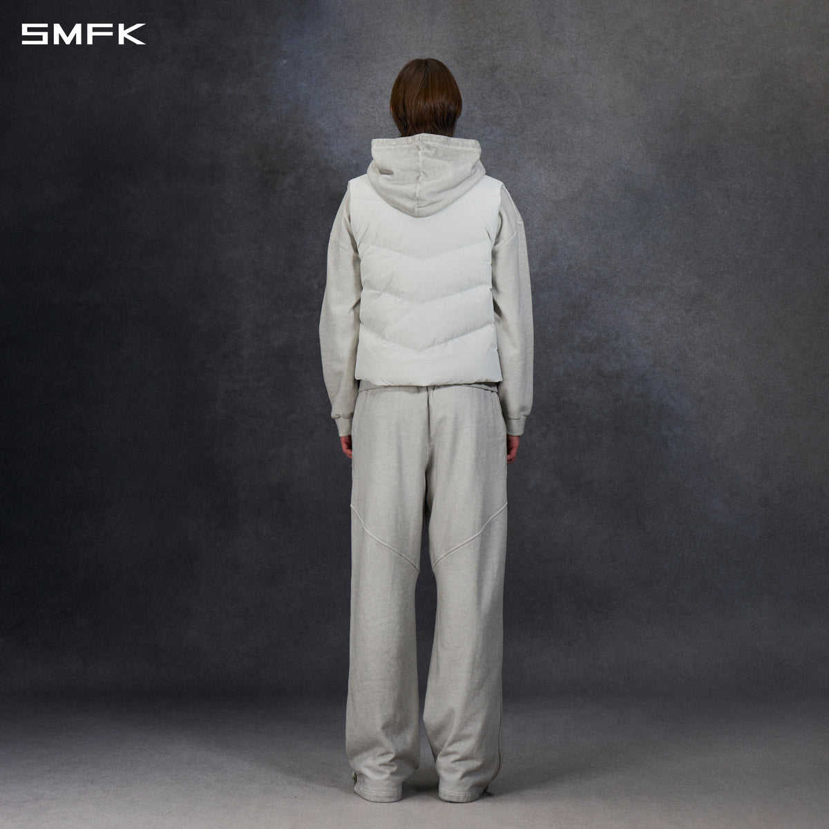 MIRAGE PSYCHIC FIT DOWN VEST/WHITE DUCK DOWN/U WHITE GREY
