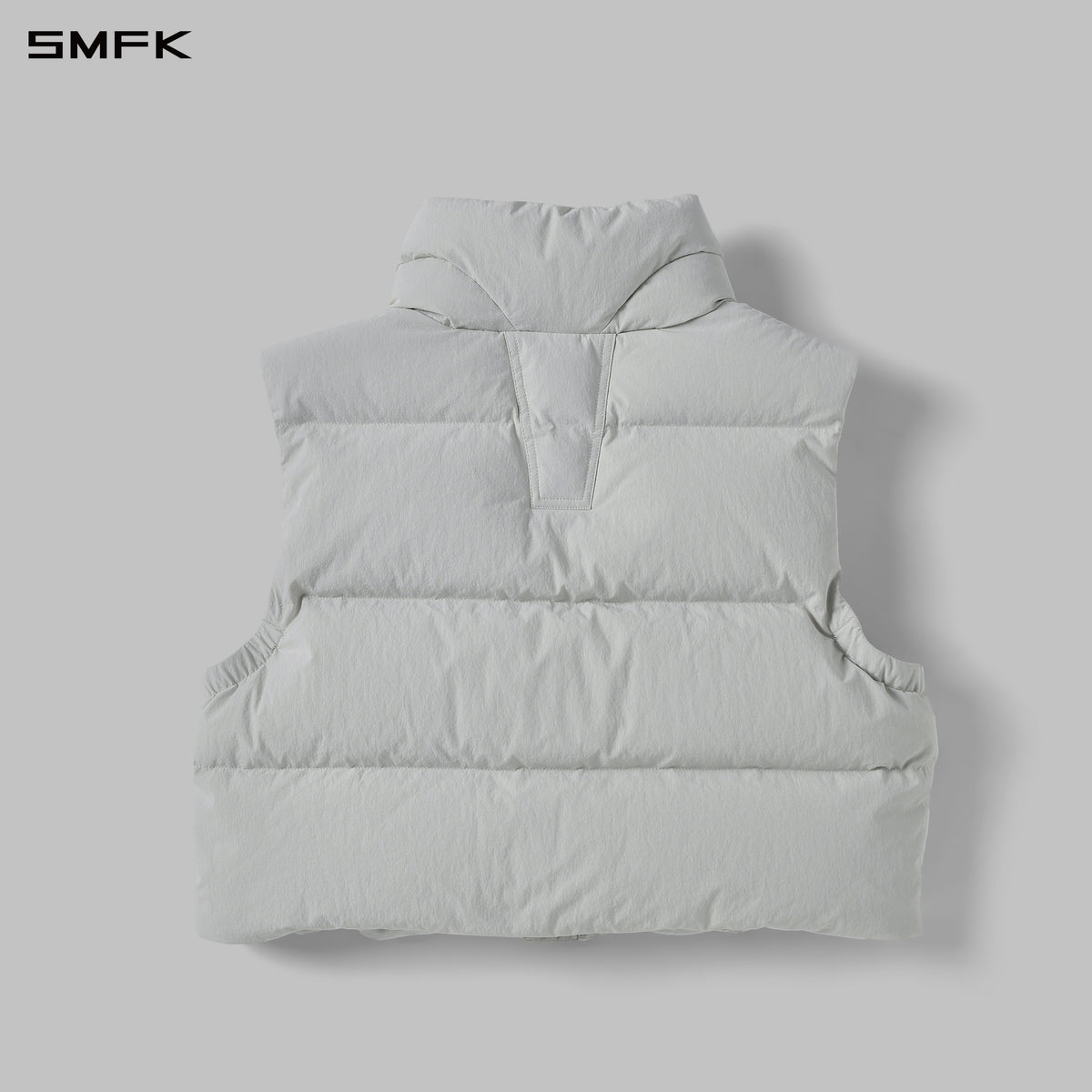 MYTH AEOLUS SHORT DOWN VEST/WHITE DUCK DOWN/W WHITE GREY