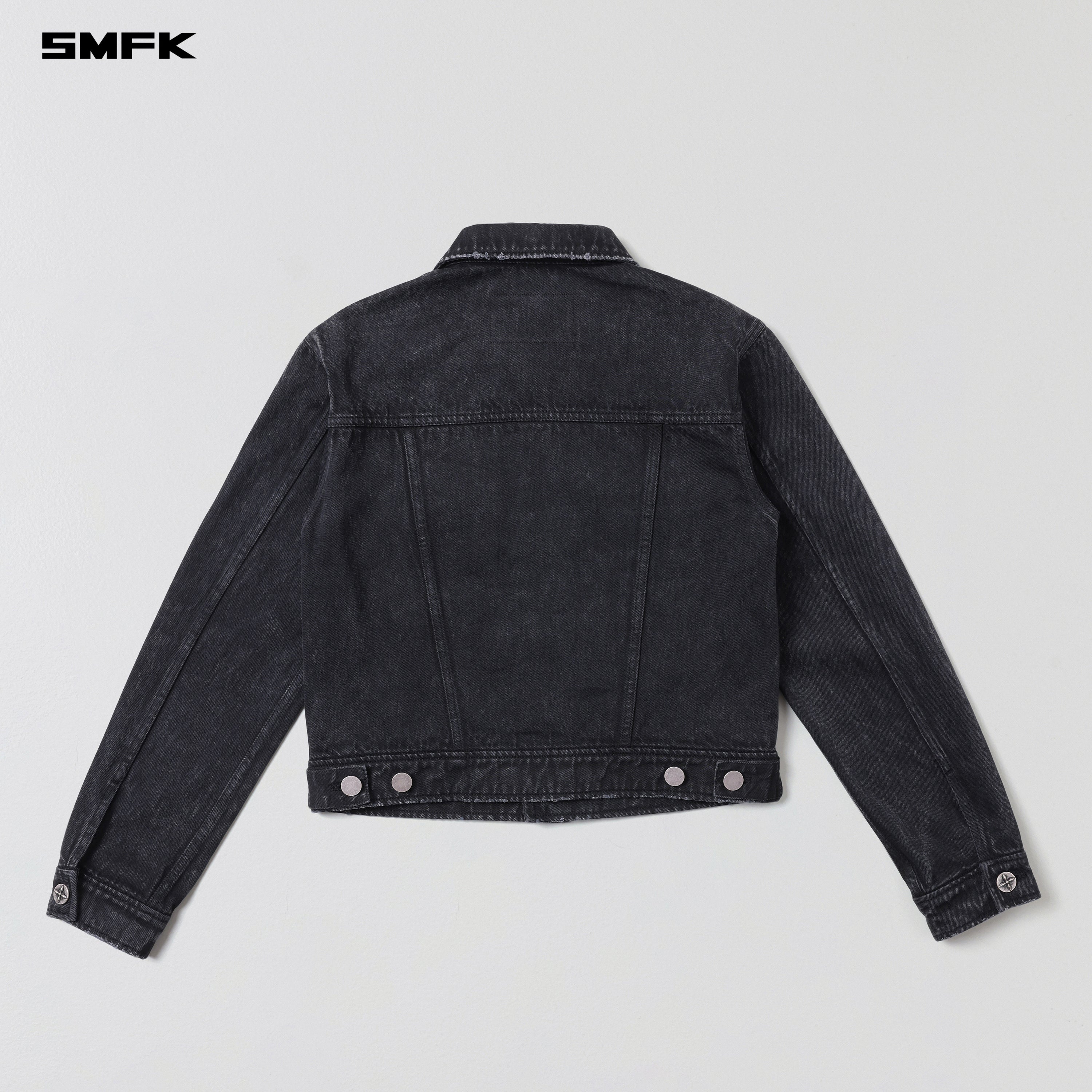 VINTAGE VANISH SLIM DENIM JACKET/GARMENT DYE VANISH BLACK