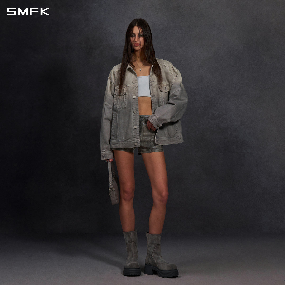 VINTAGE STORM FADE LOOSE DENIM JACKET/FADE DENIM/U FADE CLOUD GREY