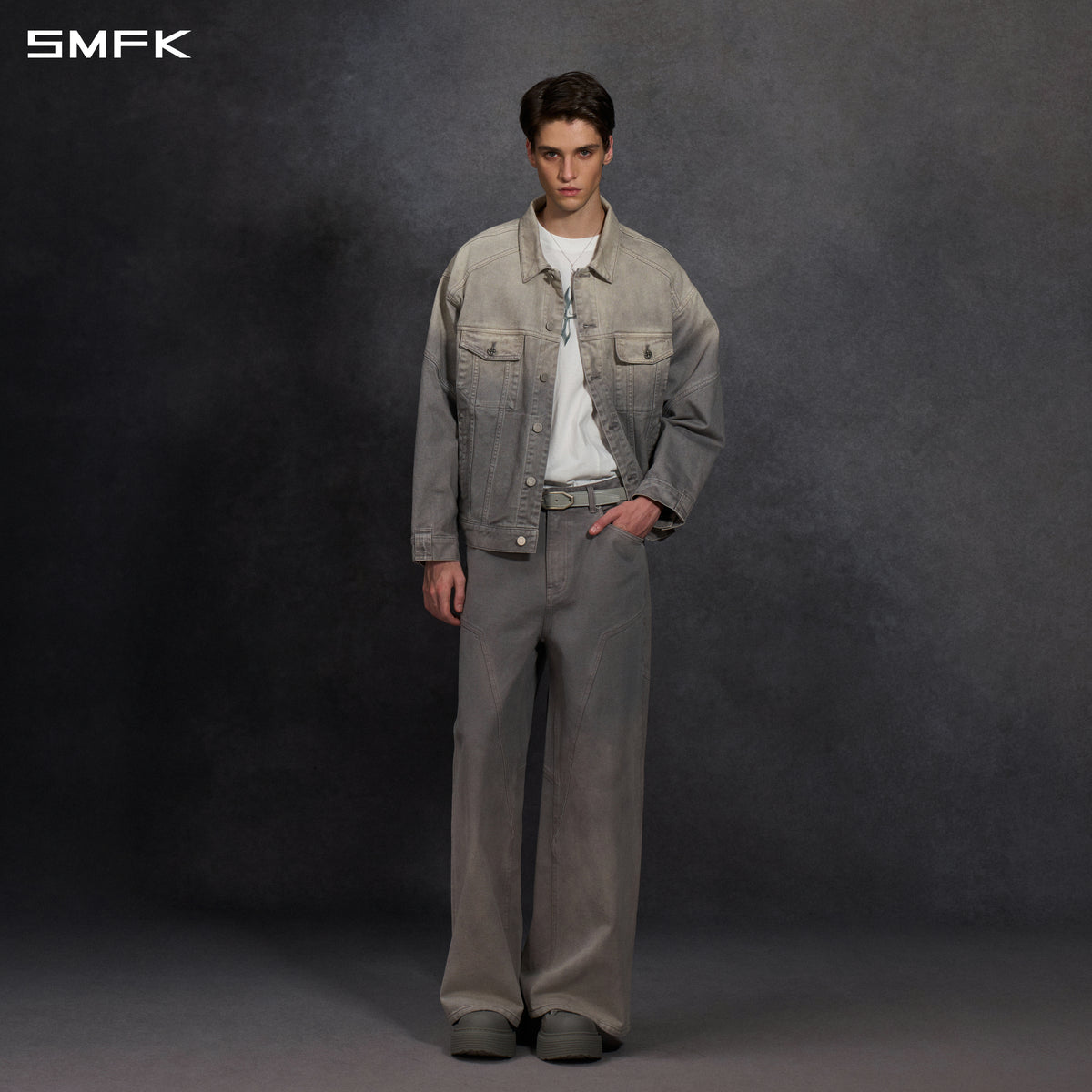 VINTAGE STORM FADE LOOSE DENIM JACKET/FADE DENIM/U FADE CLOUD GREY