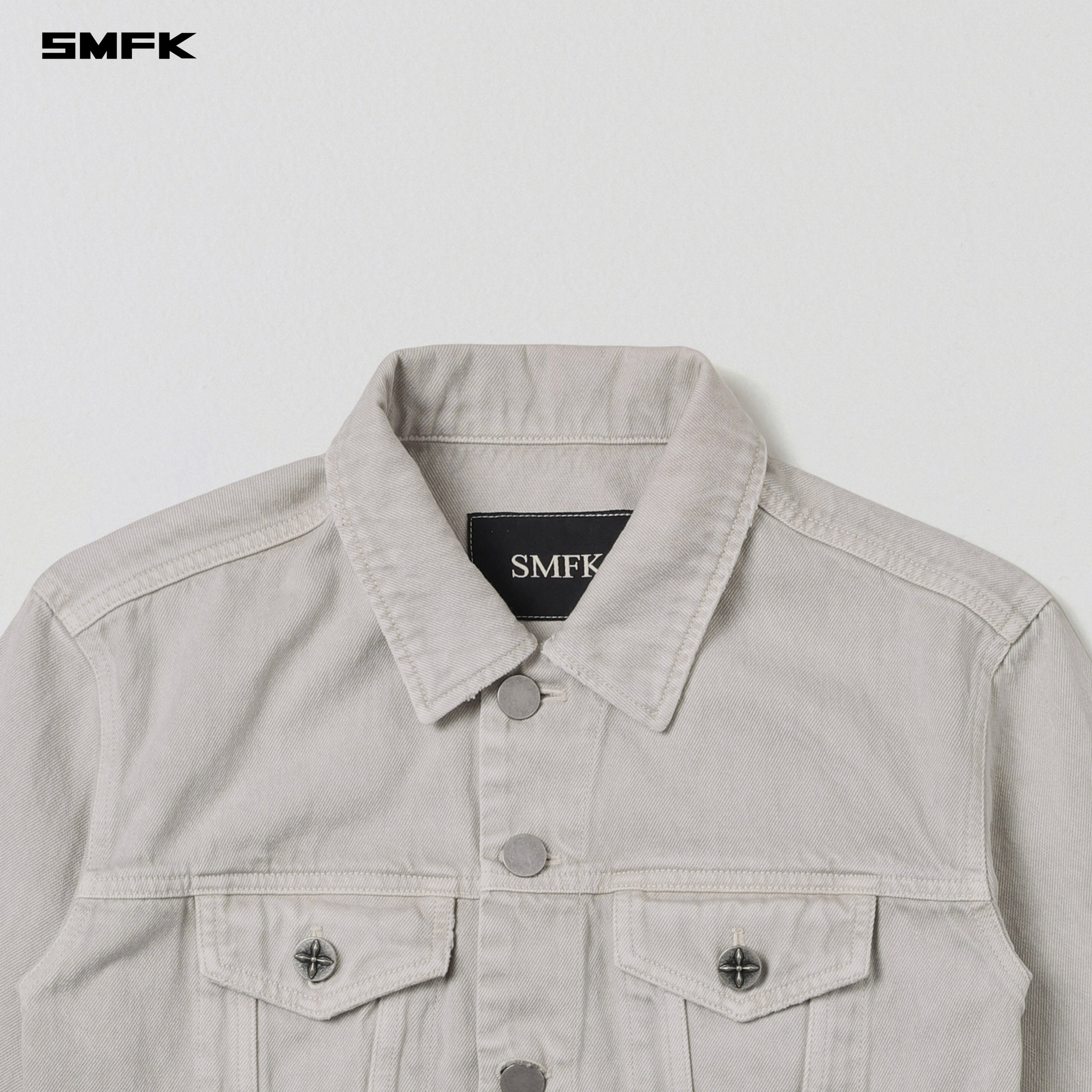 VINTAGE VANISH SLIM DENIM JACKET/GARMENT DYE VANISH WHITE