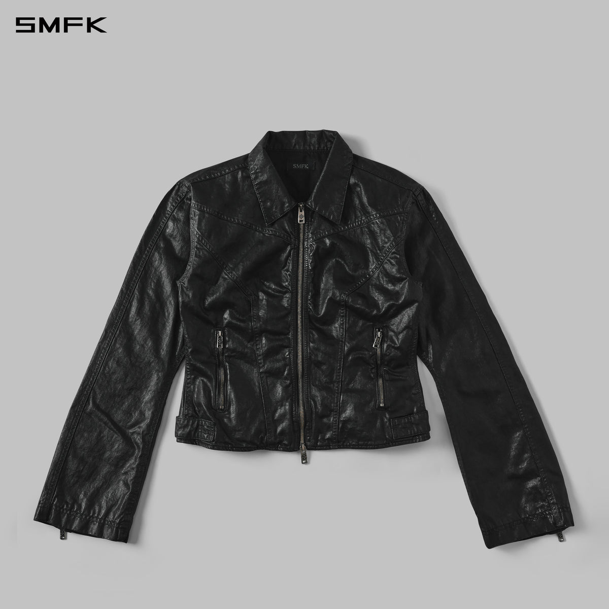 MYTH AEOLUS SYMMETRY WAX SLIM CARGO JACKET /WAX COTTON WAX BLACK