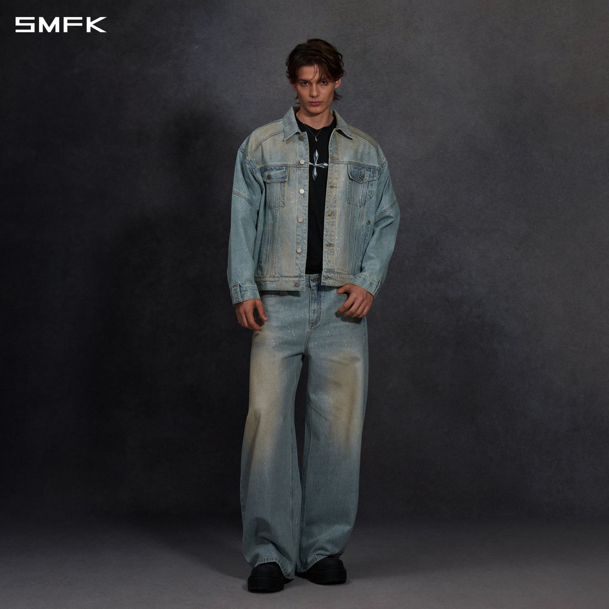 MIRAGE SIREN VINTAGE MASSIVE CARGO JACKET/STARRY DENIM/U STARRY BLUE