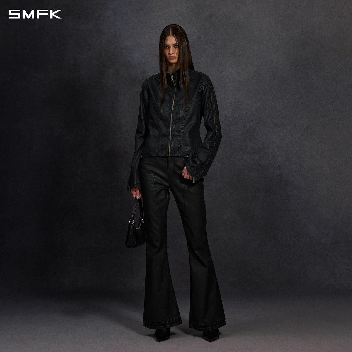 MYTH AEOLUS SYMMETRY CUT WAX CARGO JACKET /WAX COTTON WAX BLACK