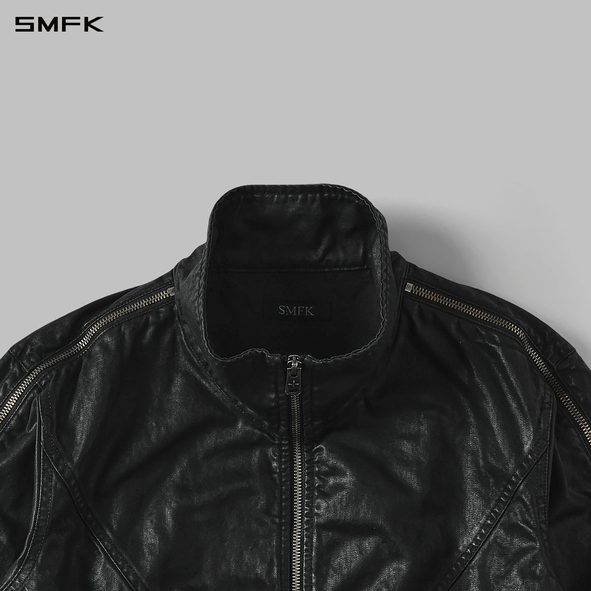 MYTH AEOLUS SYMMETRY CUT WAX CARGO JACKET /WAX COTTON WAX BLACK