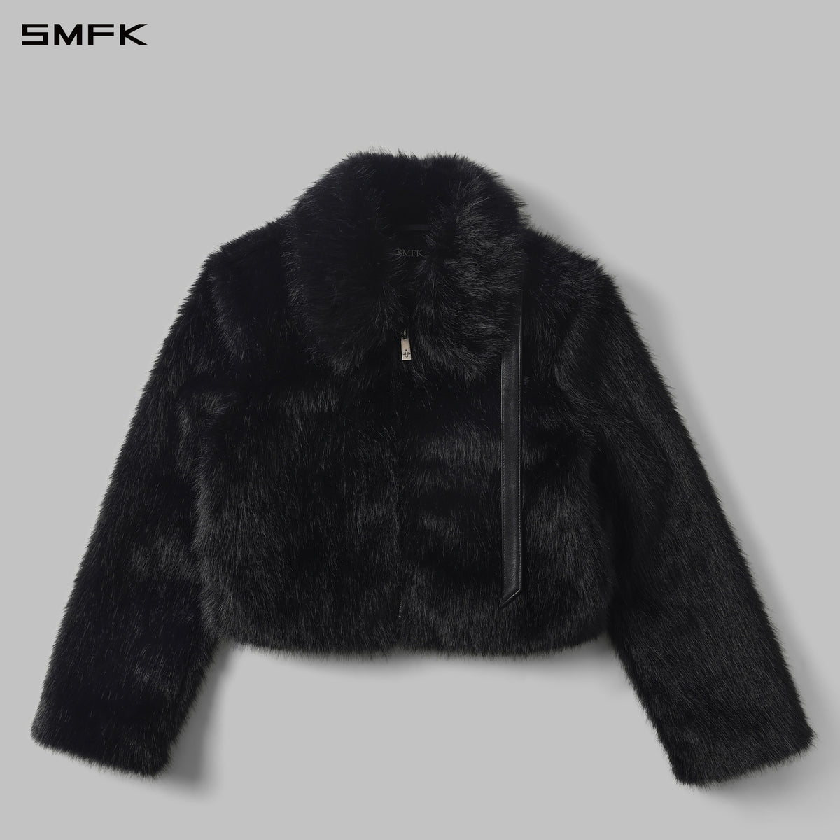 PERMANENT MUSE FAUX FUR SHORT JACKET/POLYESTER/W WILD BLACK