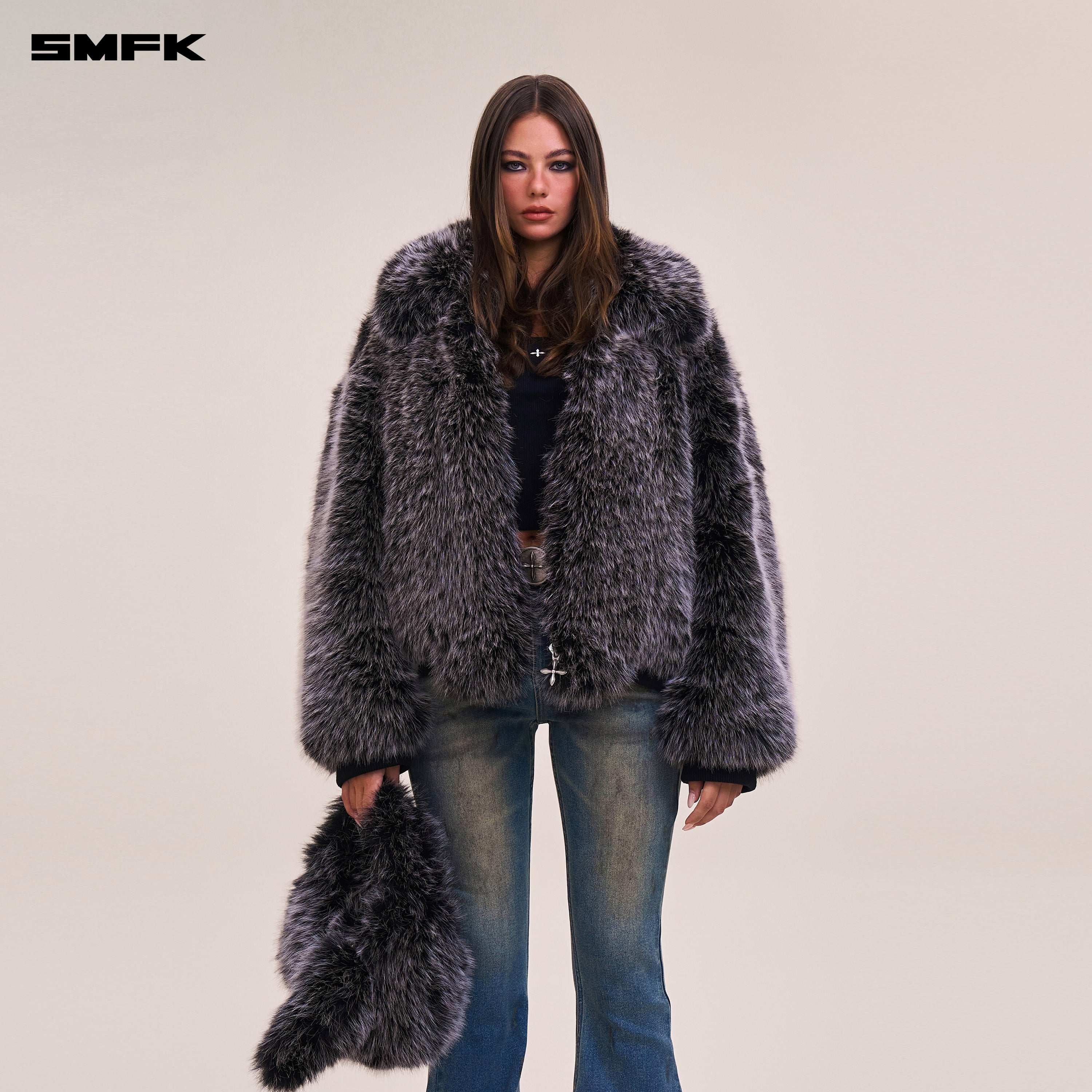 COMPASS MODE WASTELAND ARENA FURRY JACKET SILVER FOX